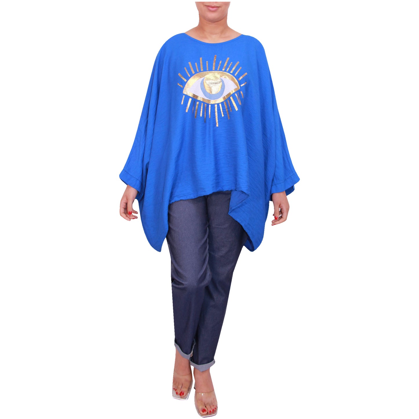 Mesdames fashion top femmes plus taille kimono eye top filles
