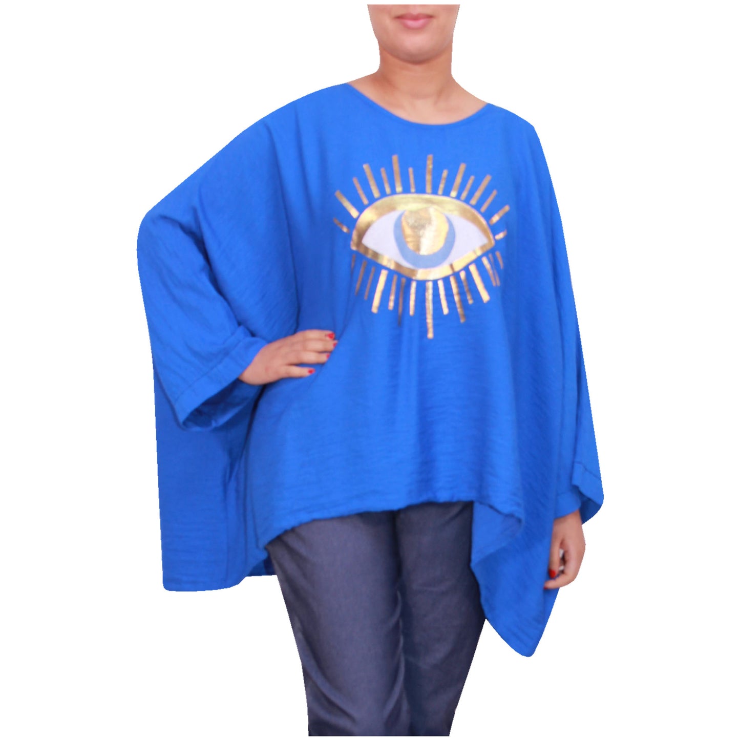Mesdames fashion top femmes plus taille kimono eye top filles