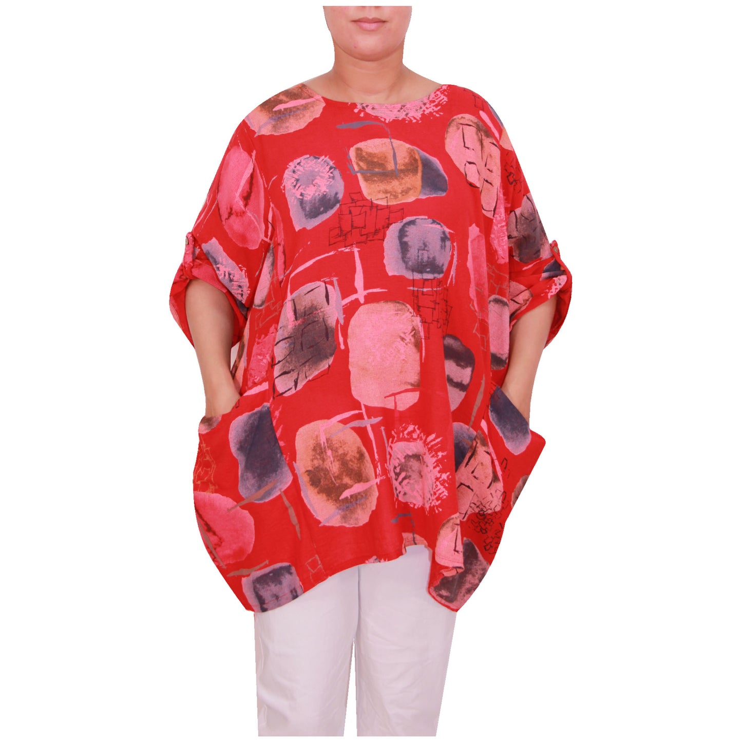 Italian Cotton Top, Apple Print, ladies tops,