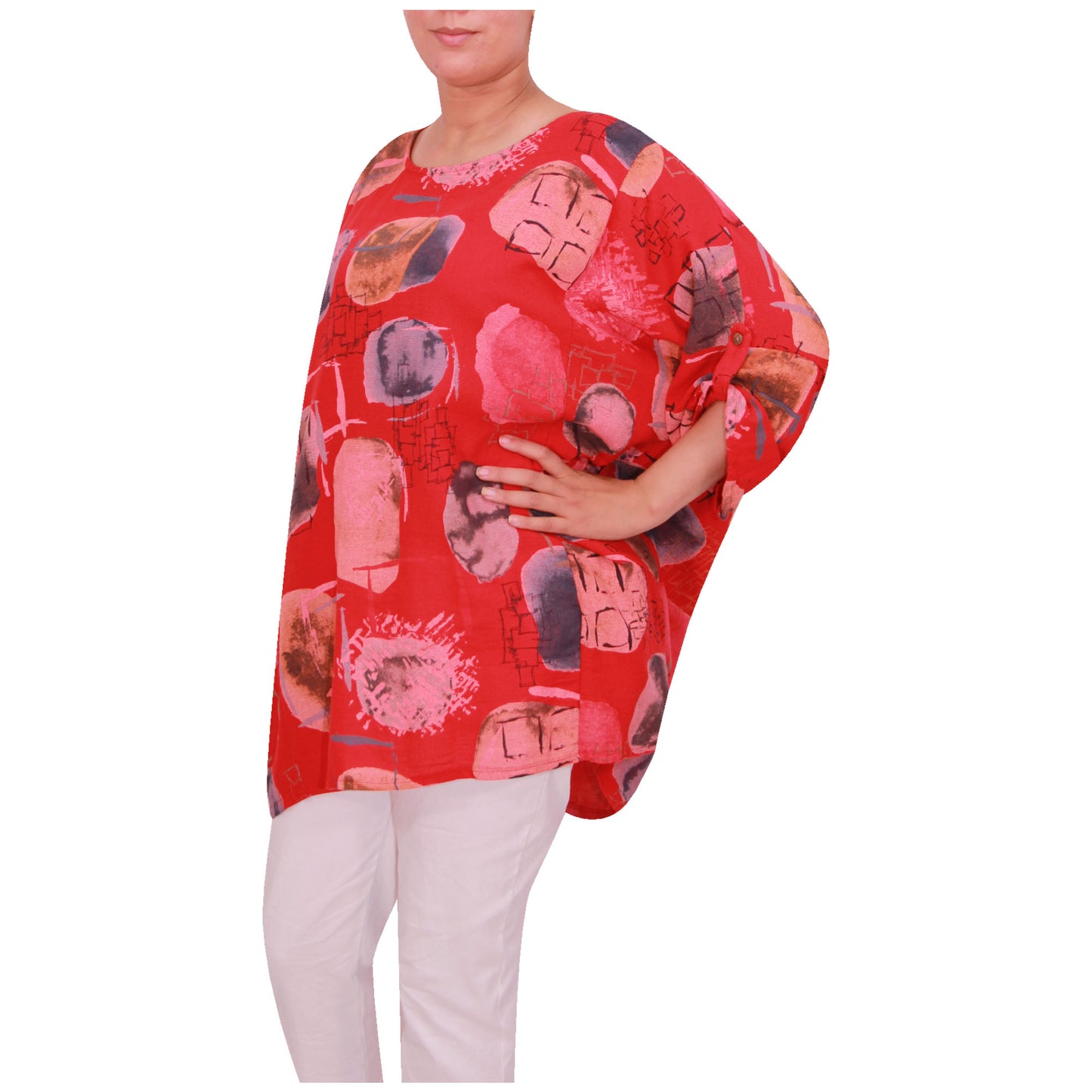 Italian Cotton Top, Apple Print, ladies tops,