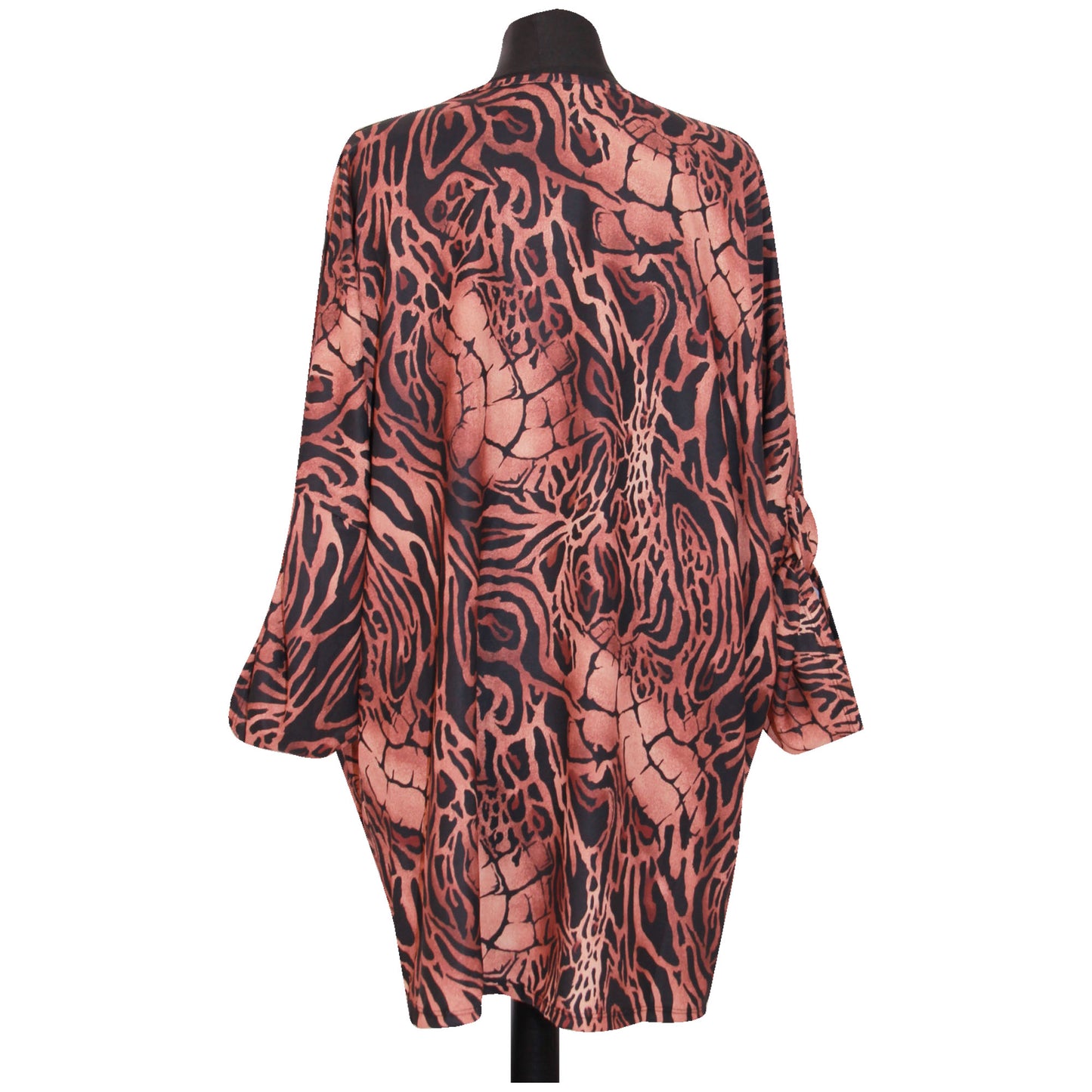 top italien pour femme imprimé animal TWIST FRONT BATWING