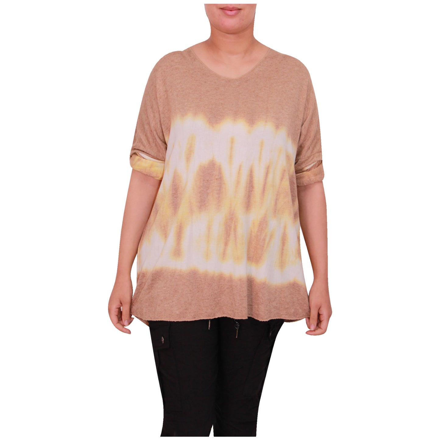 haut en tricot tie-dye pour femme