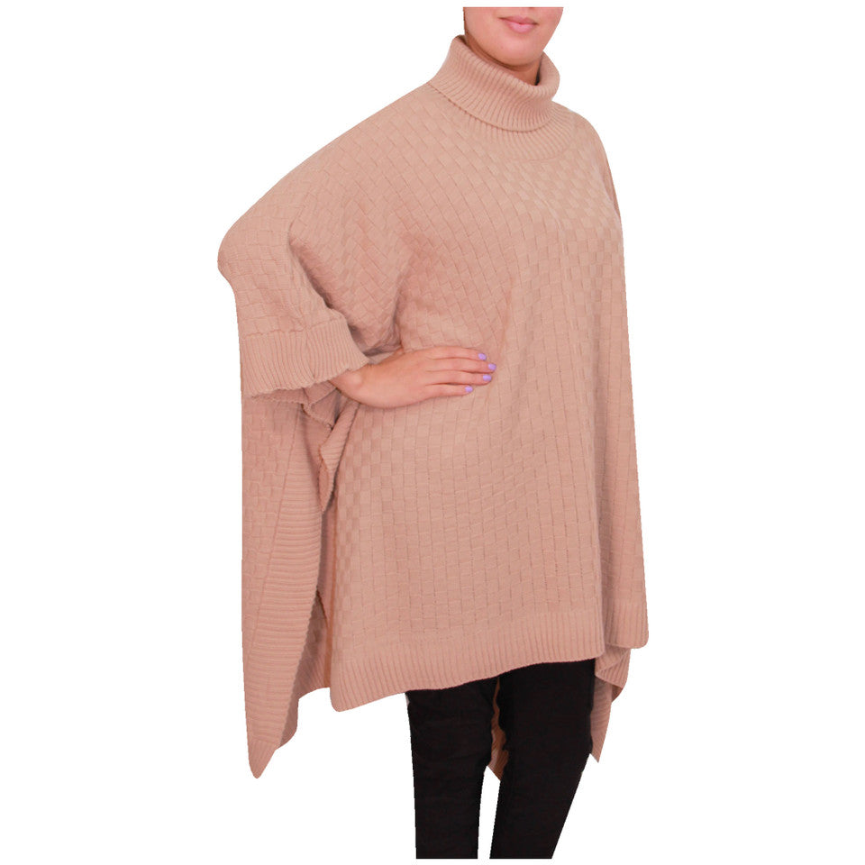 Femmes Poncho Mesdames Col Bénitier tricoté Poncho Cape Châle Écharpe Wrap