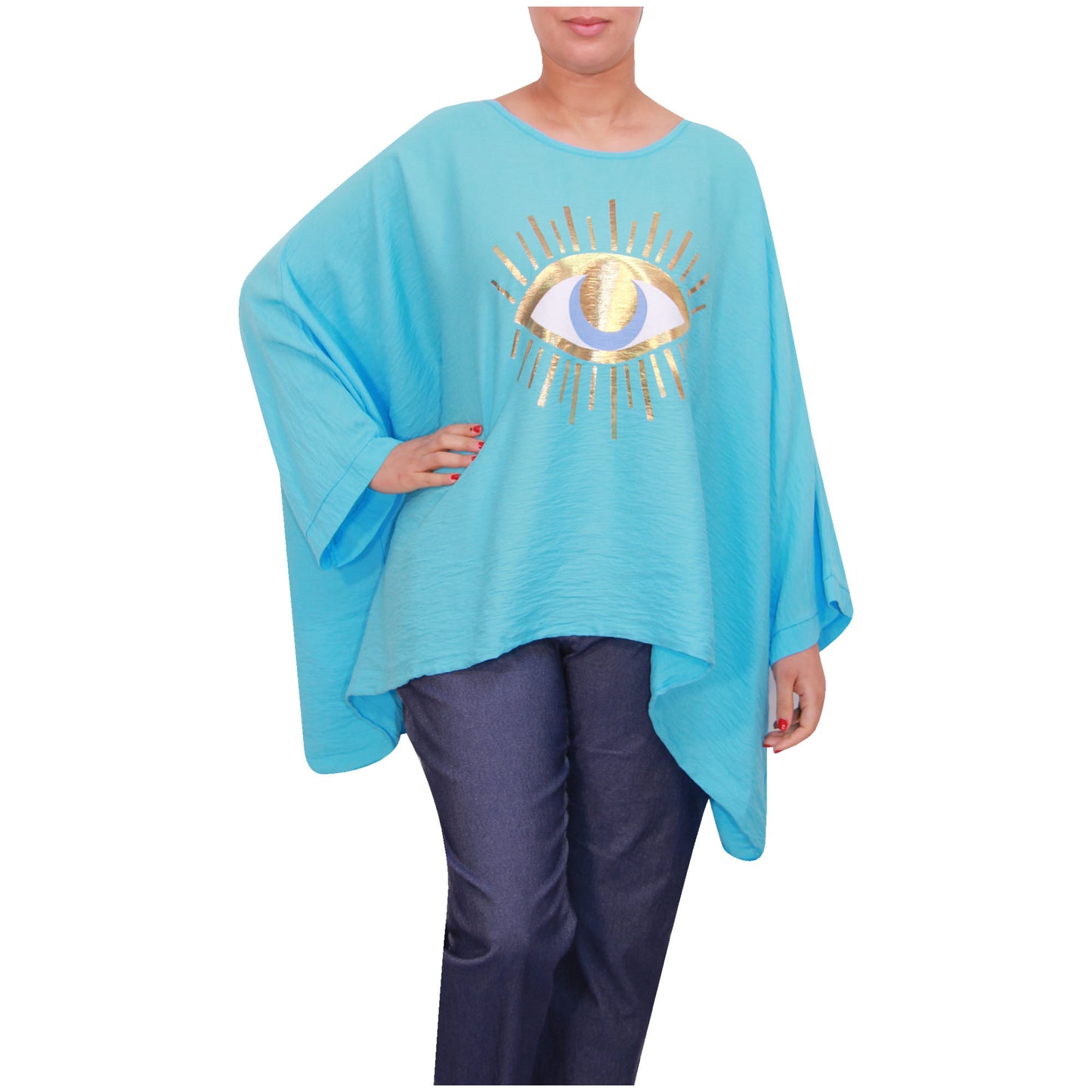 Mesdames fashion top femmes plus taille kimono eye top filles