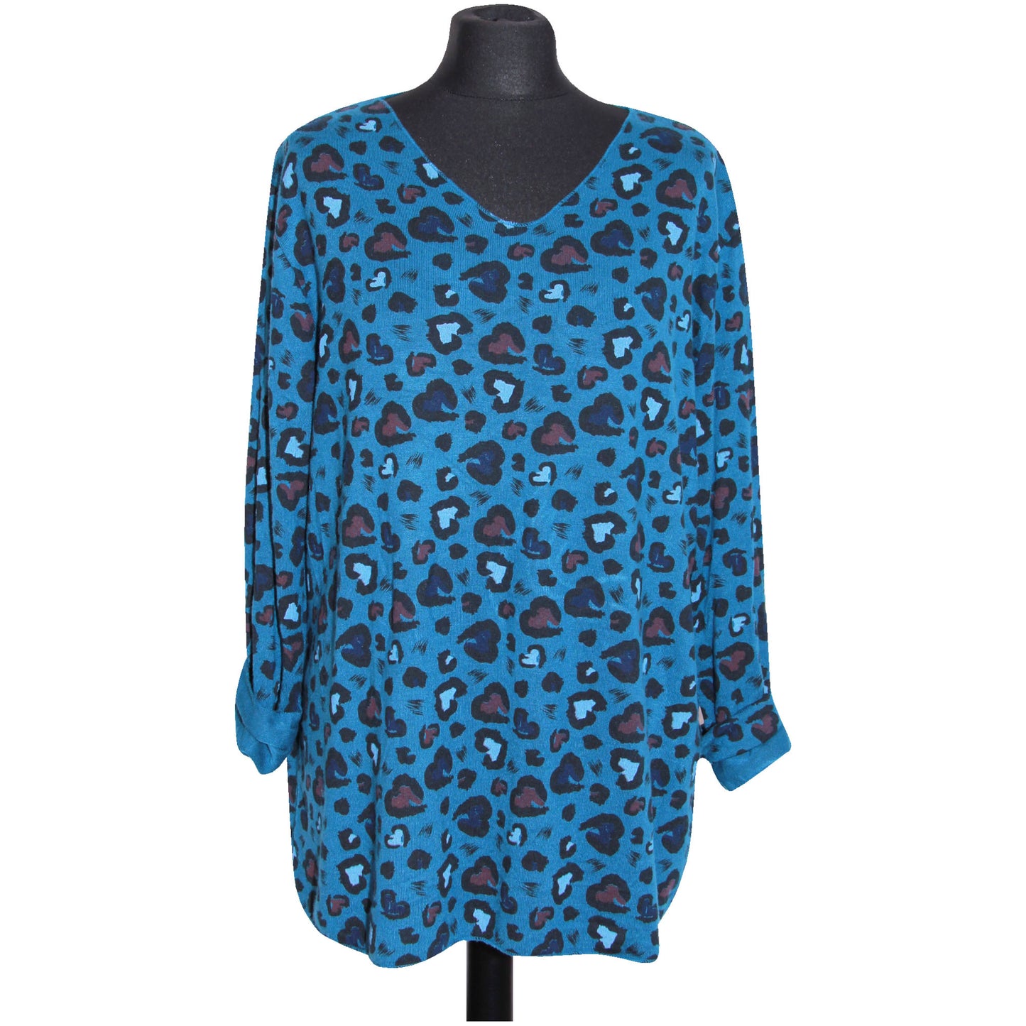 femmes italiennes hauts dames hiver imprimé animal longueur courte