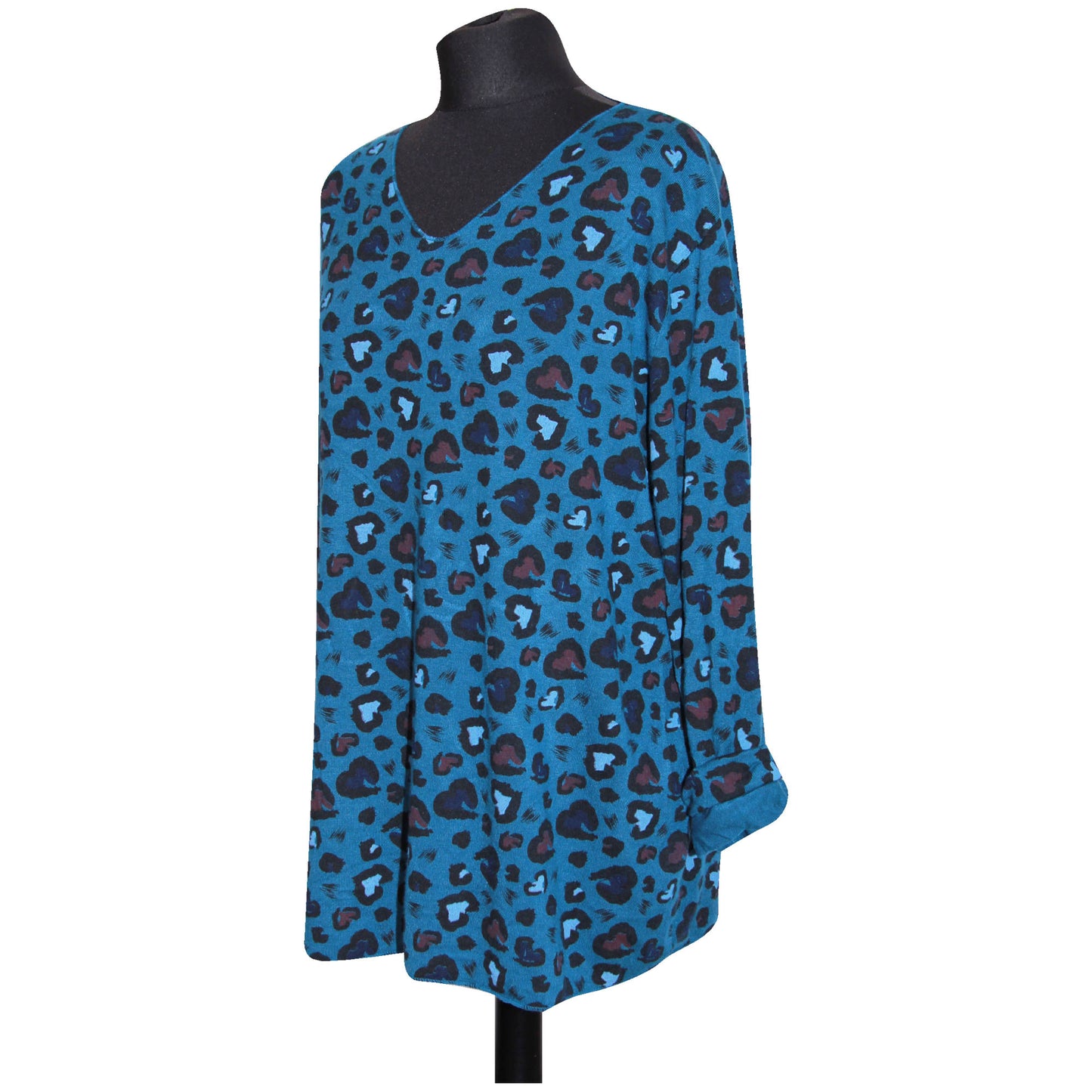 femmes italiennes hauts dames hiver imprimé animal longueur courte