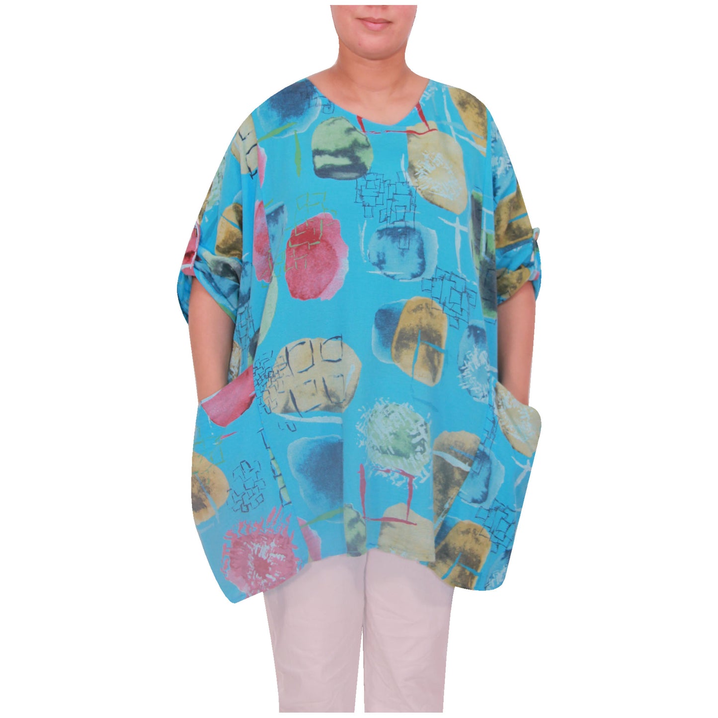 Italian Cotton Top, Apple Print, ladies tops,