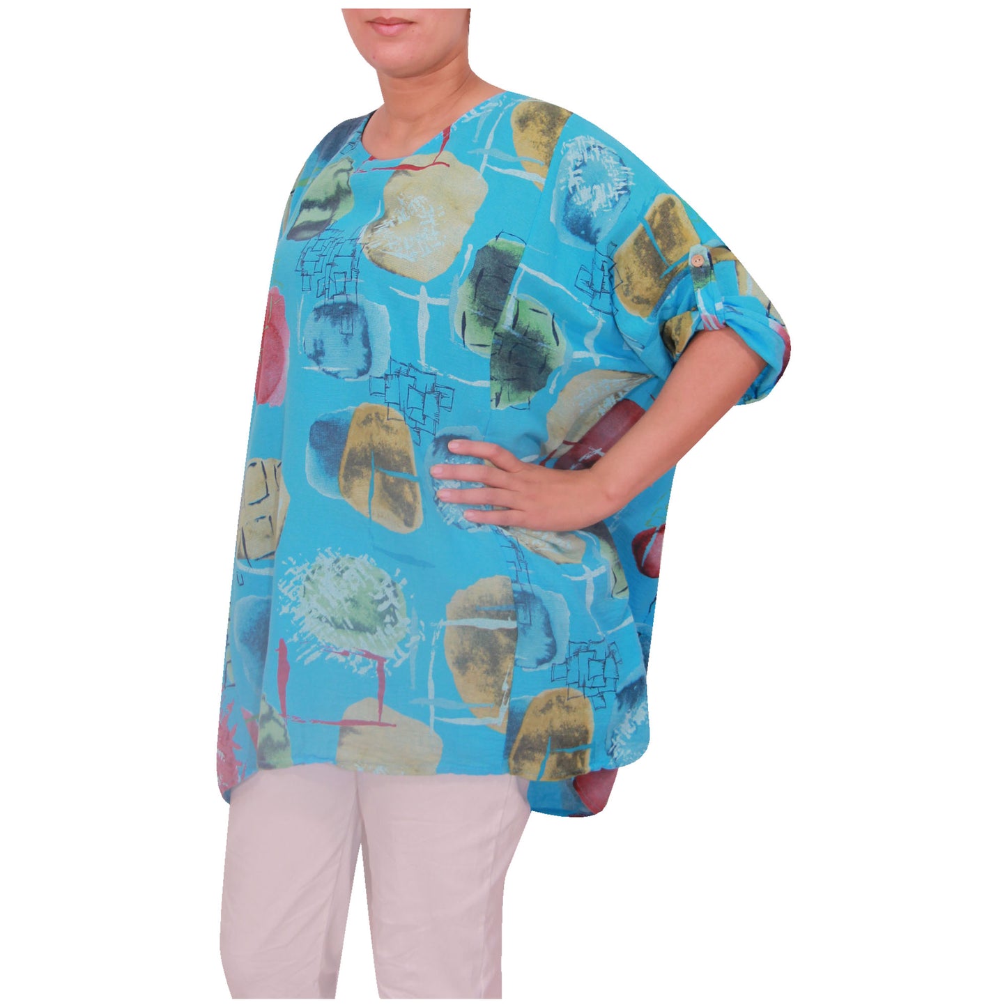Italian Cotton Top, Apple Print, ladies tops,