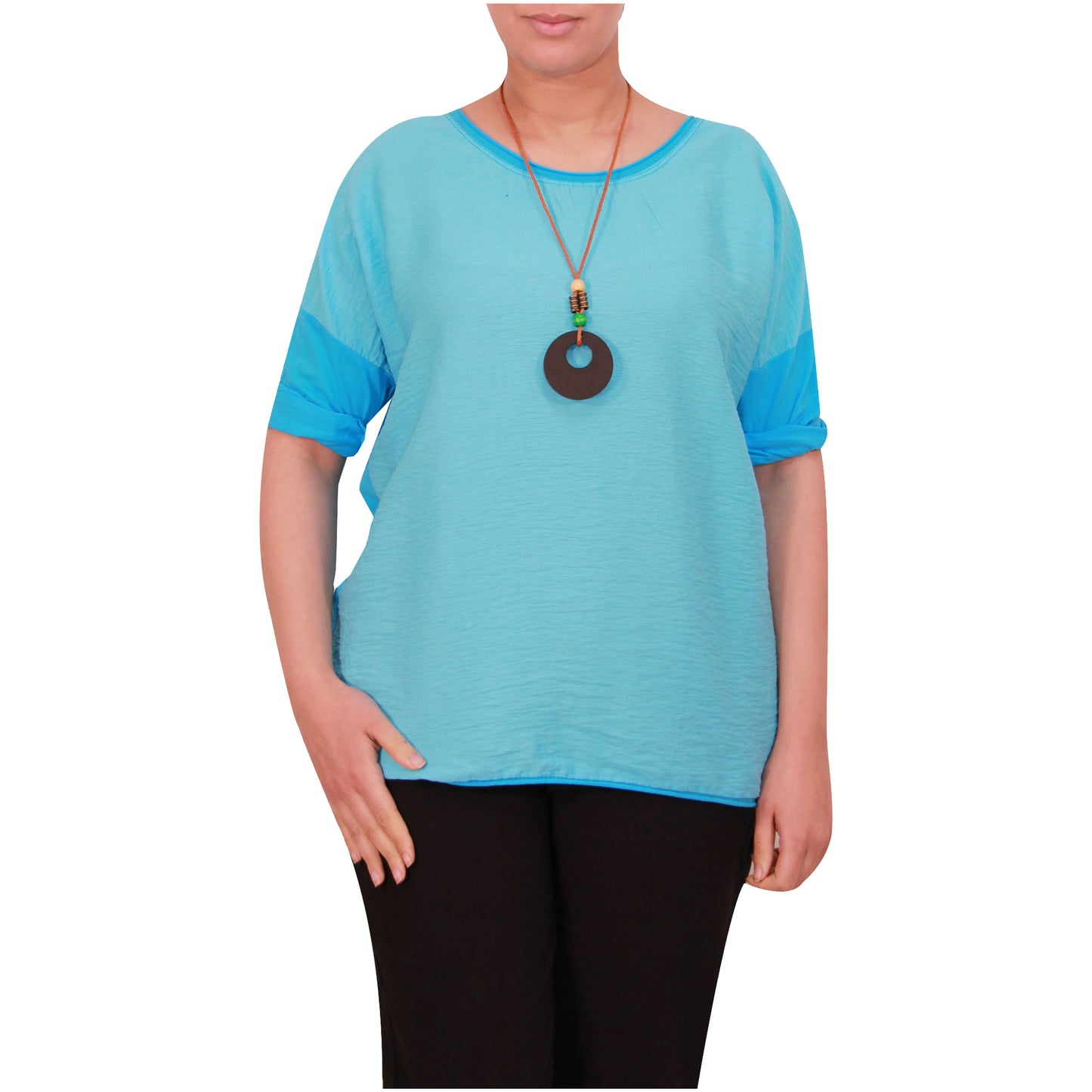 Chemise Crop Top Unie pour Femme, Fabriquée en Italie, avec un Tissu de Qualité Supérieure