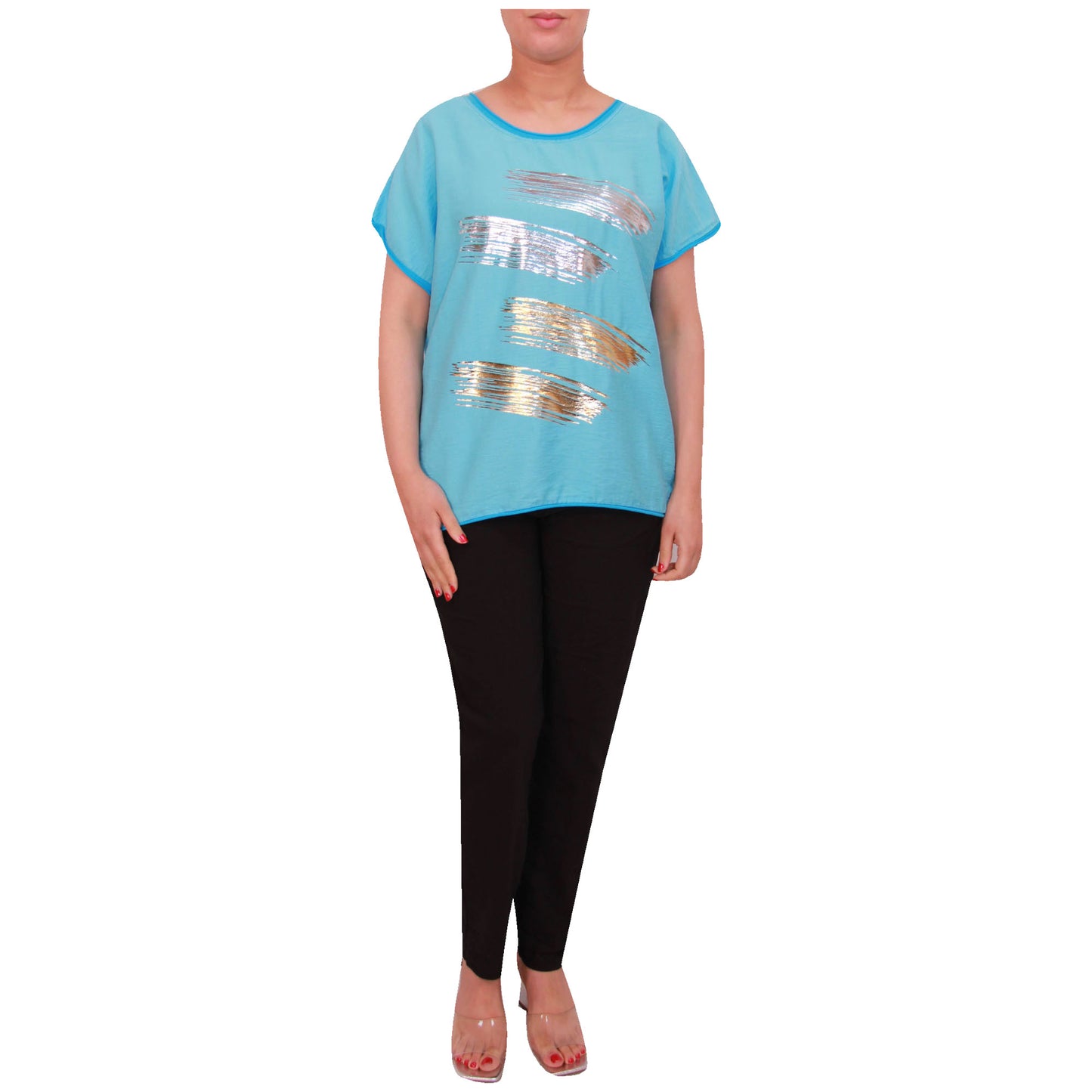 Haut à manches courtes pour femmes, t-shirt imprimé feuille italienne pour femmes, été