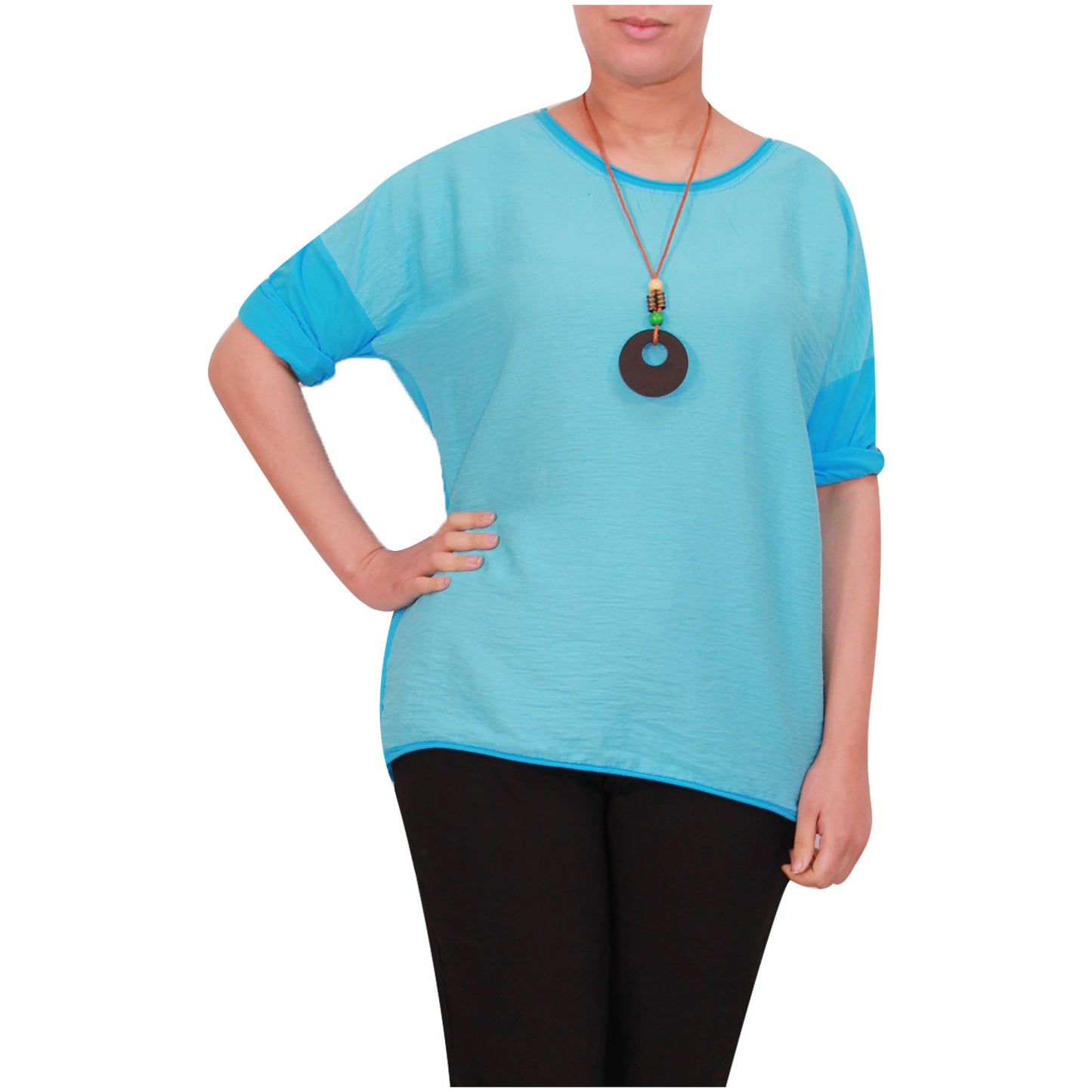 Chemise Crop Top Unie pour Femme, Fabriquée en Italie, avec un Tissu de Qualité Supérieure
