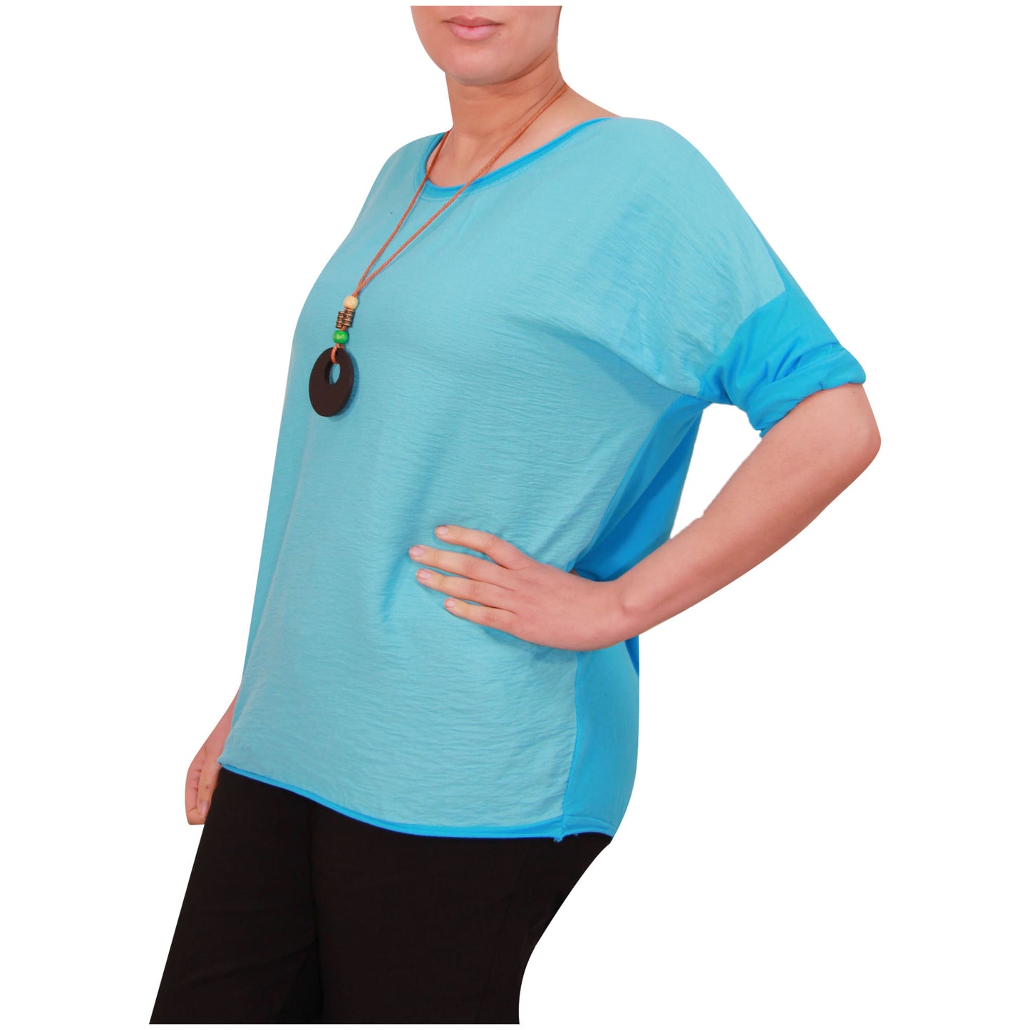 Chemise Crop Top Unie pour Femme, Fabriquée en Italie, avec un Tissu de Qualité Supérieure