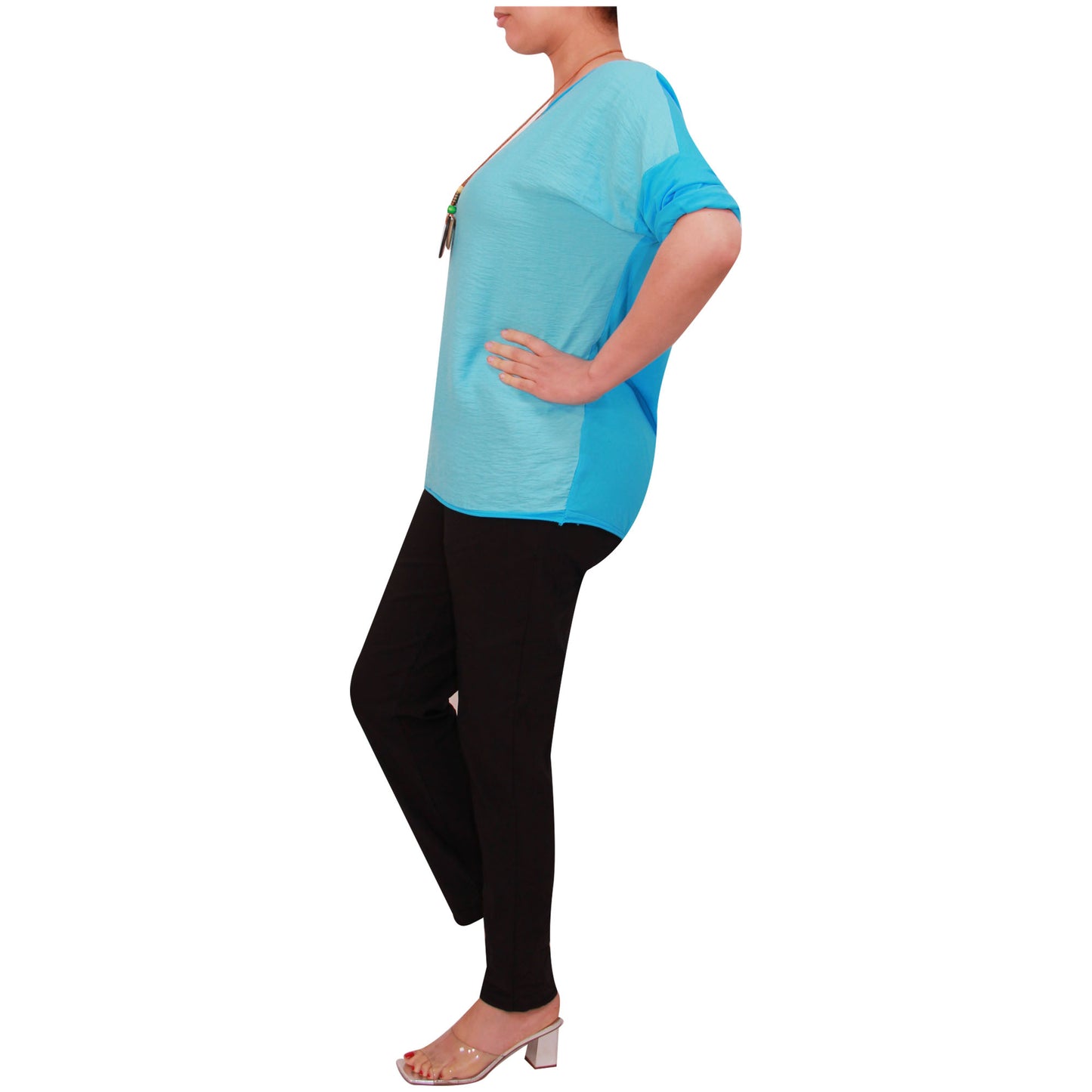 Chemise Crop Top Unie pour Femme, Fabriquée en Italie, avec un Tissu de Qualité Supérieure
