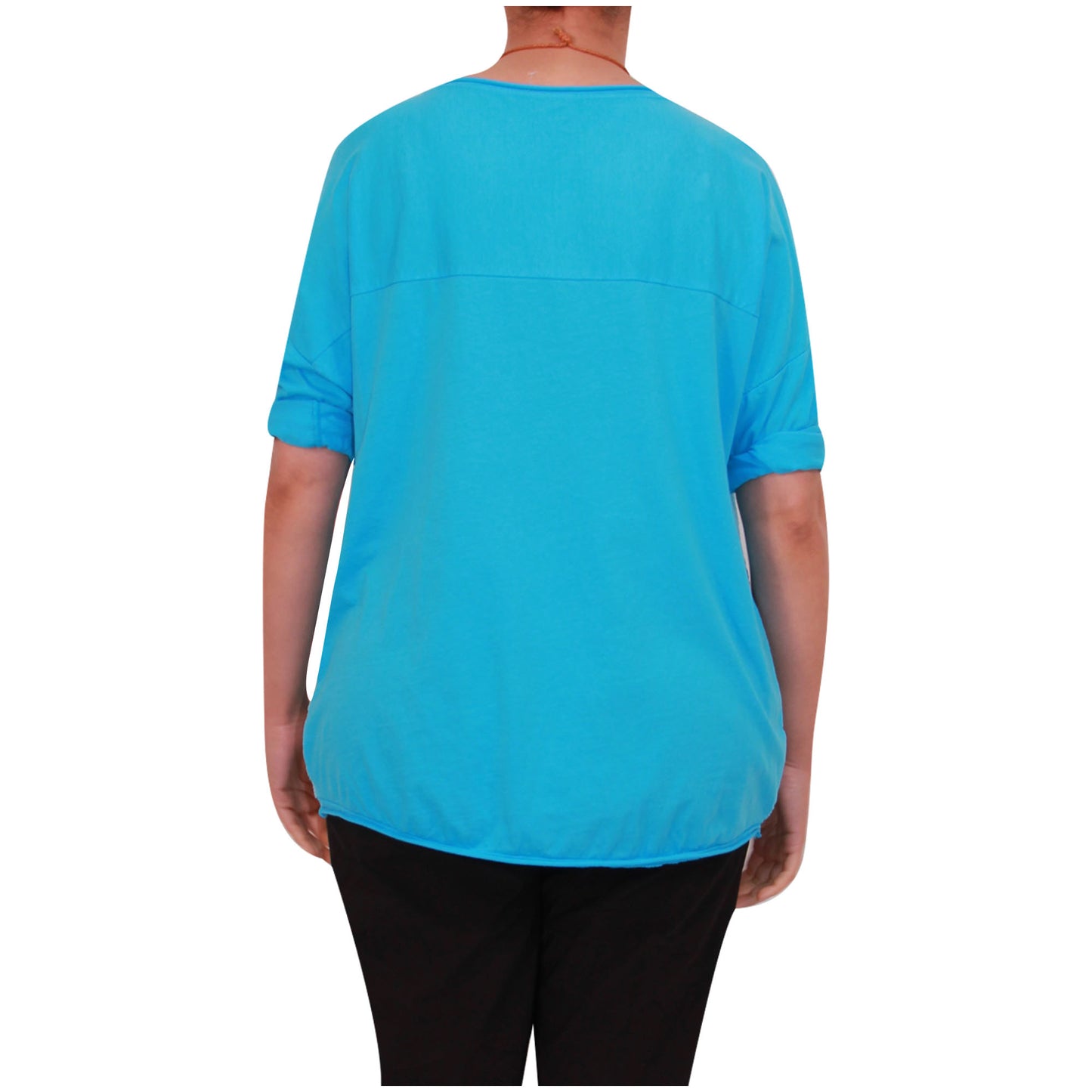 Chemise Crop Top Unie pour Femme, Fabriquée en Italie, avec un Tissu de Qualité Supérieure