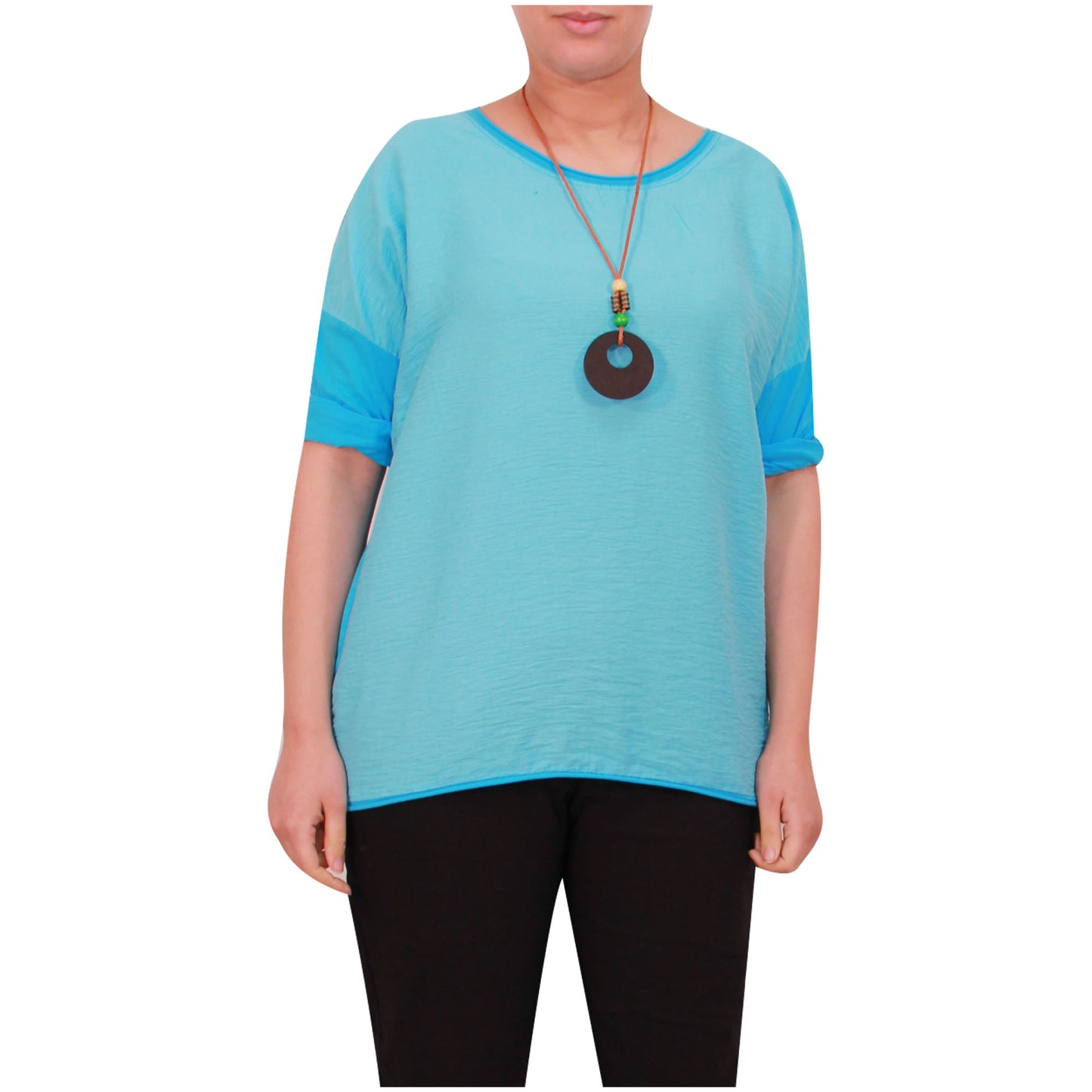 Chemise Crop Top Unie pour Femme, Fabriquée en Italie, avec un Tissu de Qualité Supérieure