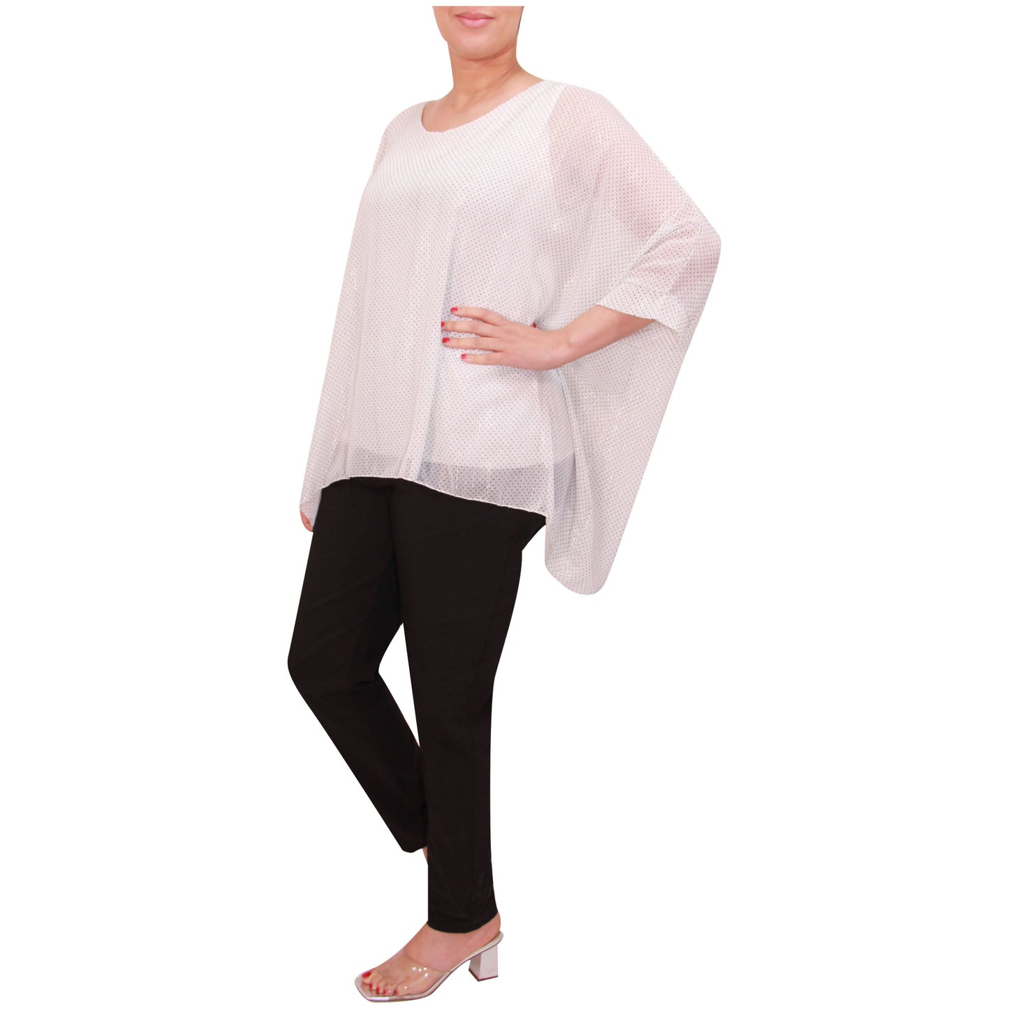 Haut femme kimono chemisier en mousseline de soie