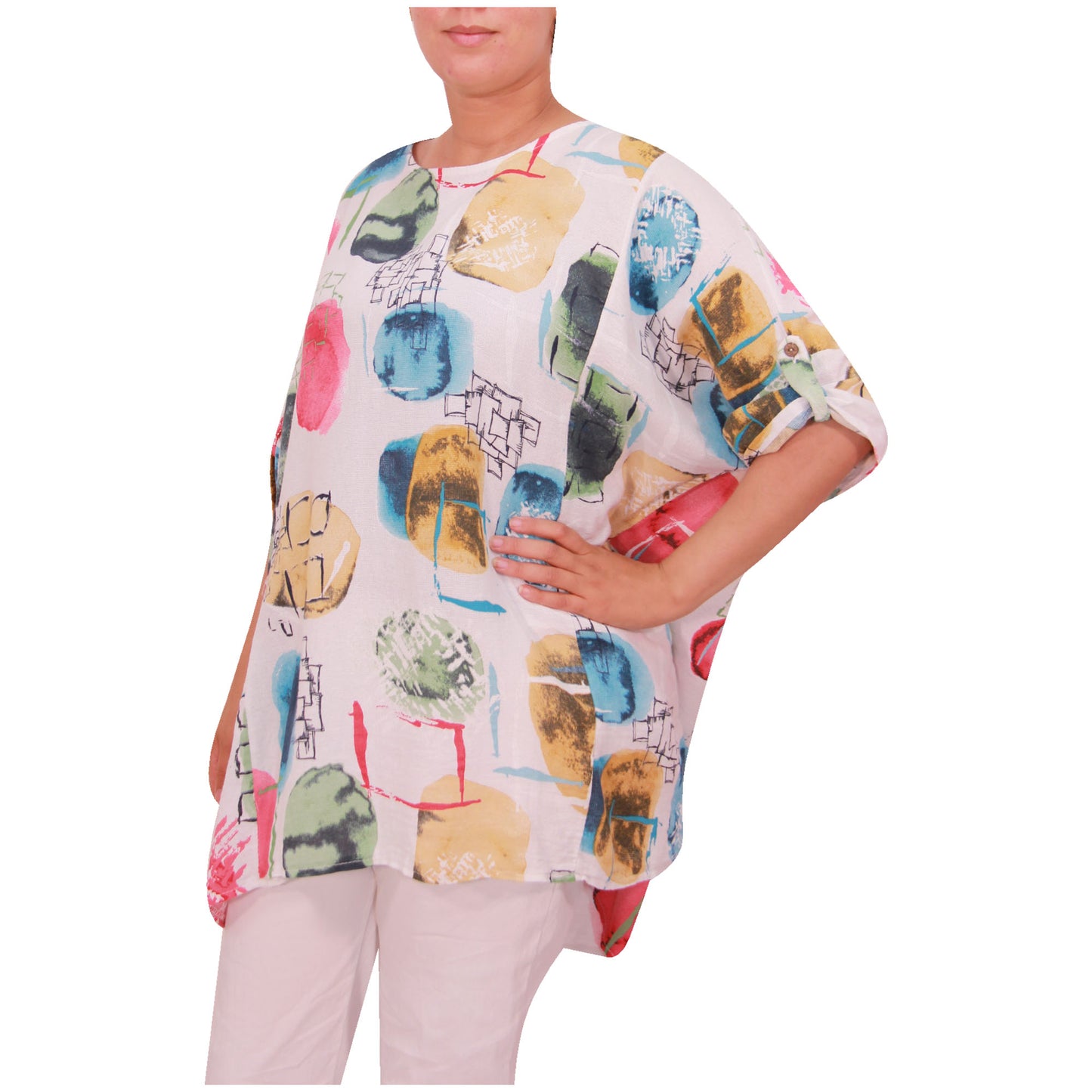 Italian Cotton Top, Apple Print, ladies tops,