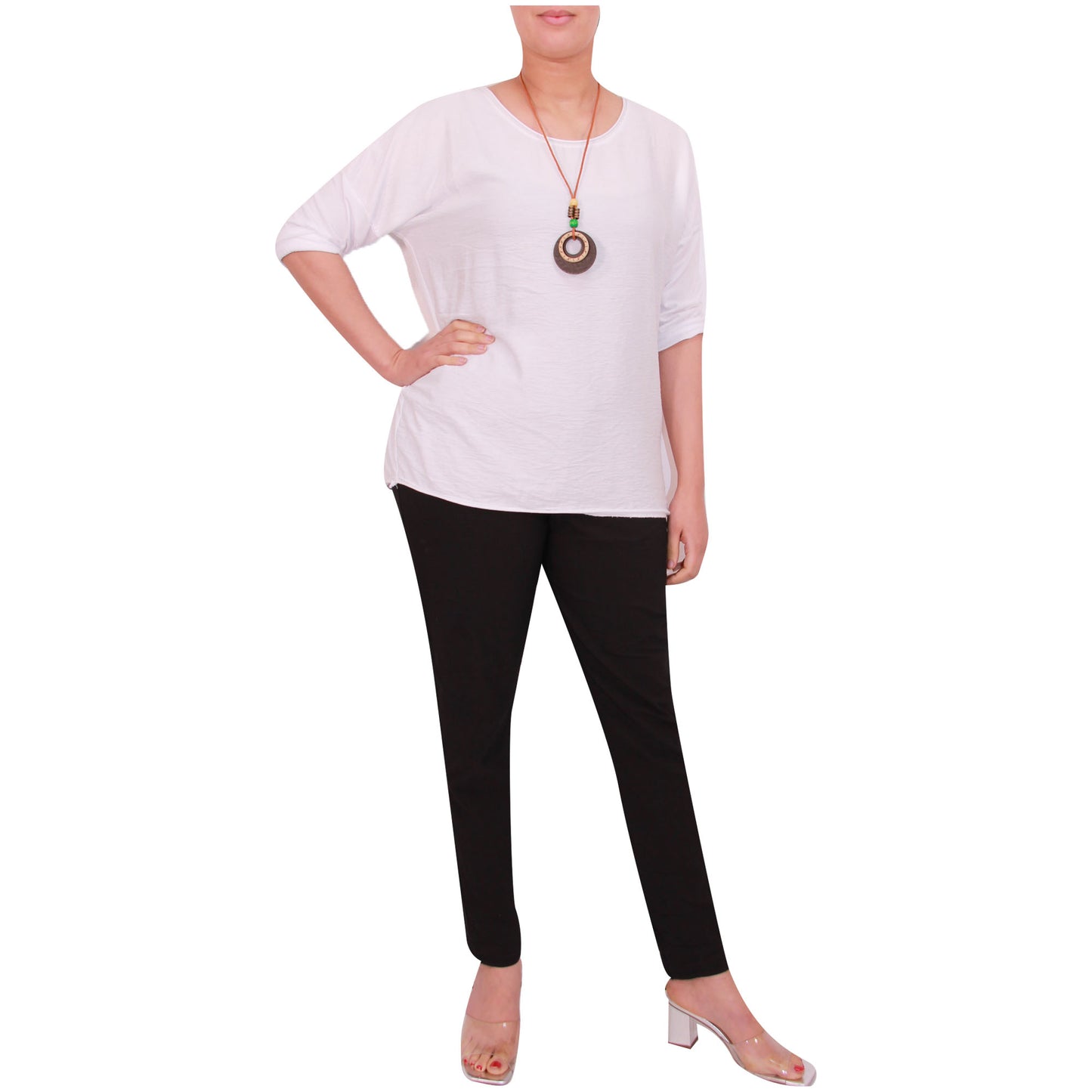 Chemise Crop Top Unie pour Femme, Fabriquée en Italie, avec un Tissu de Qualité Supérieure