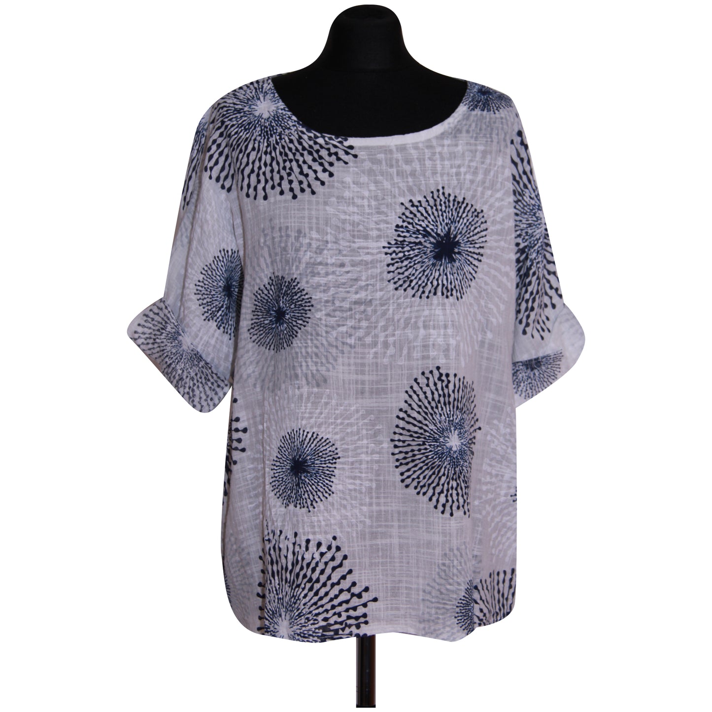 Gecropt topje met Italiaanse spetterprint - Trendy en opvallend