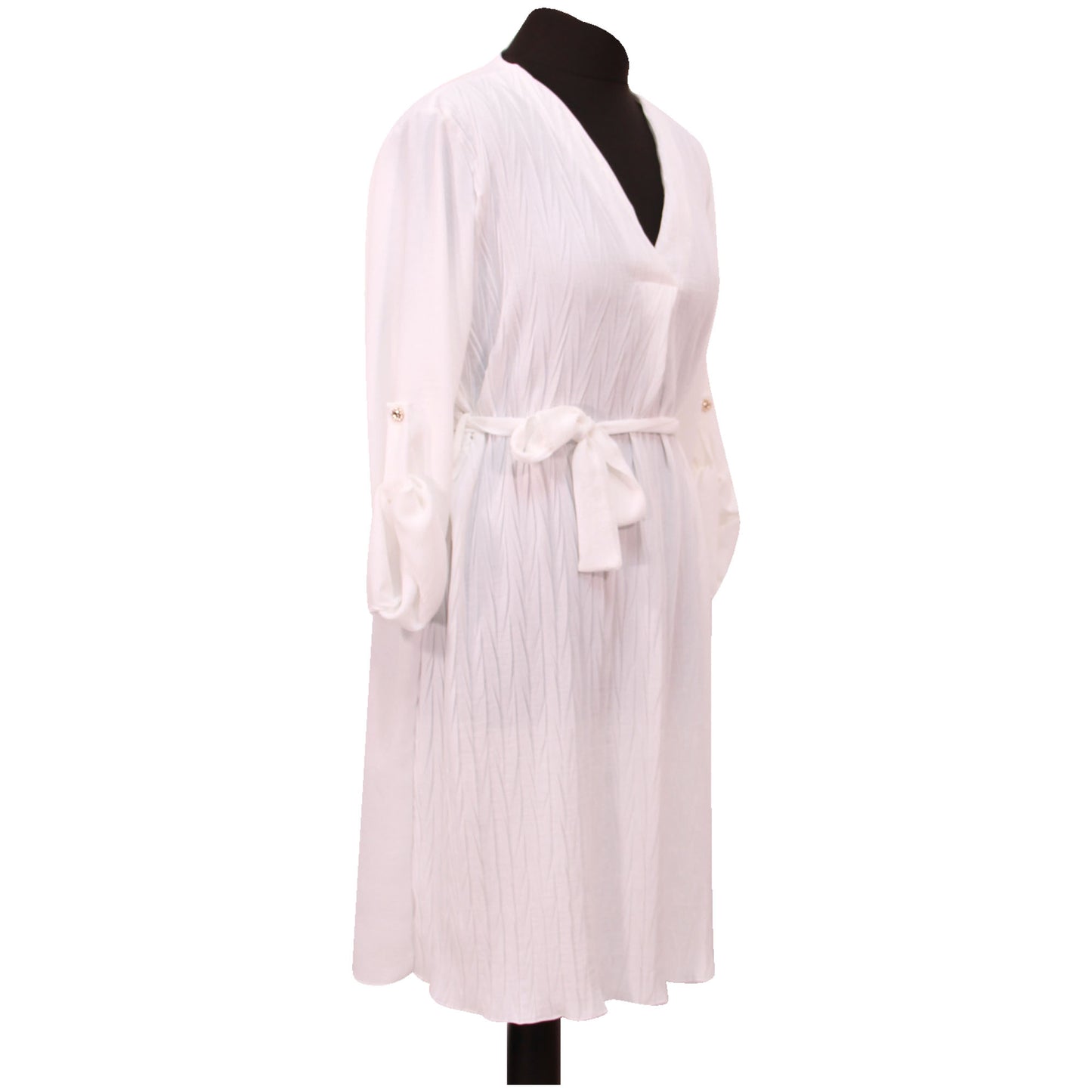 ROBE SWING NŒUD À NOUER POUR FEMME MI-LONGUEUR