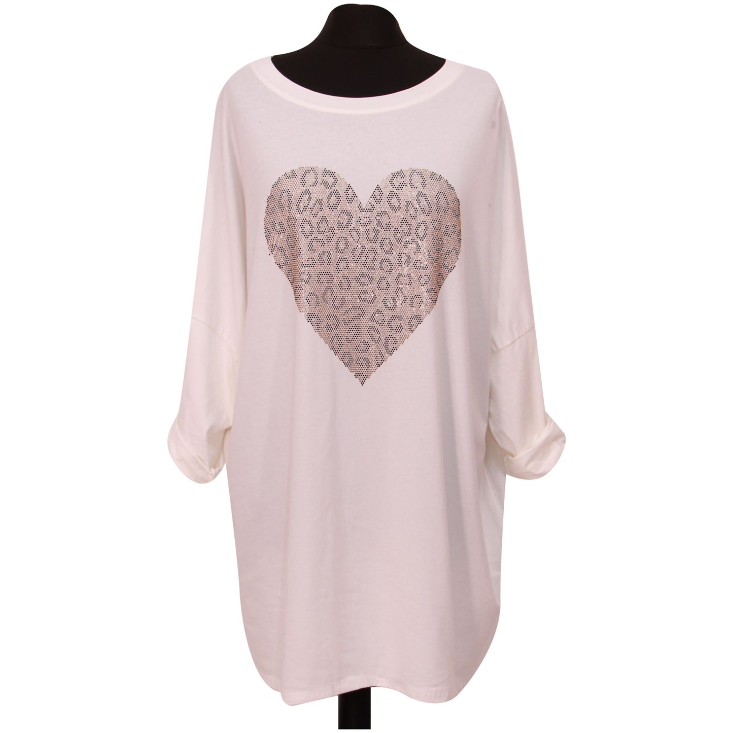 Dames Italiaanse harttop Dames katoenen tuniektop met dierenprint