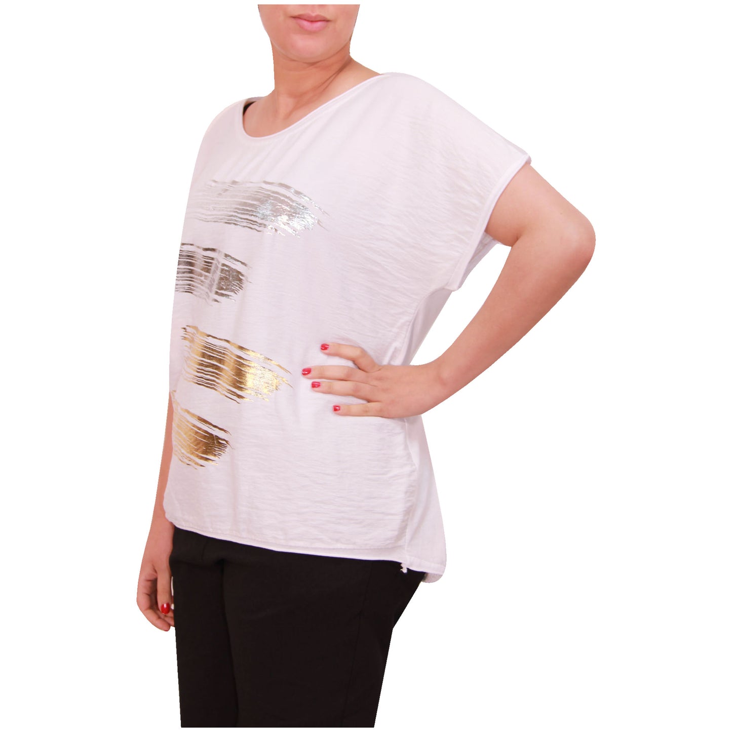 Haut à manches courtes pour femmes, t-shirt imprimé feuille italienne pour femmes, été