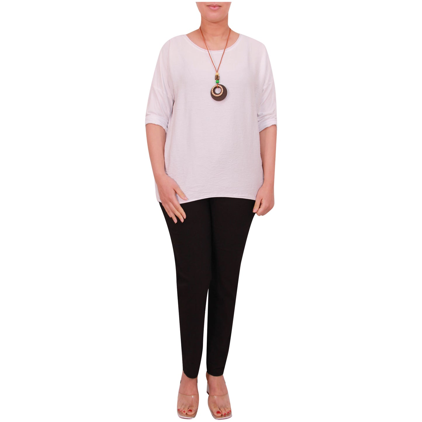 Chemise Crop Top Unie pour Femme, Fabriquée en Italie, avec un Tissu de Qualité Supérieure