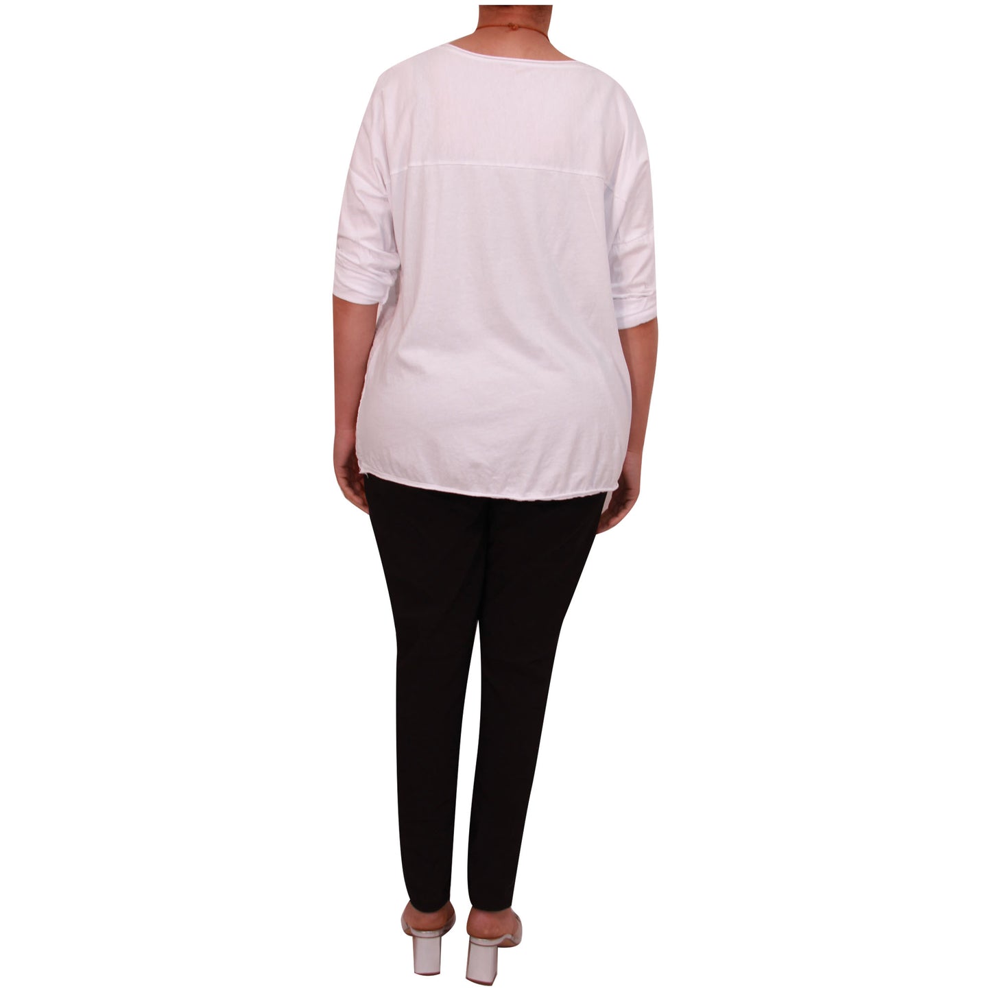 Chemise Crop Top Unie pour Femme, Fabriquée en Italie, avec un Tissu de Qualité Supérieure