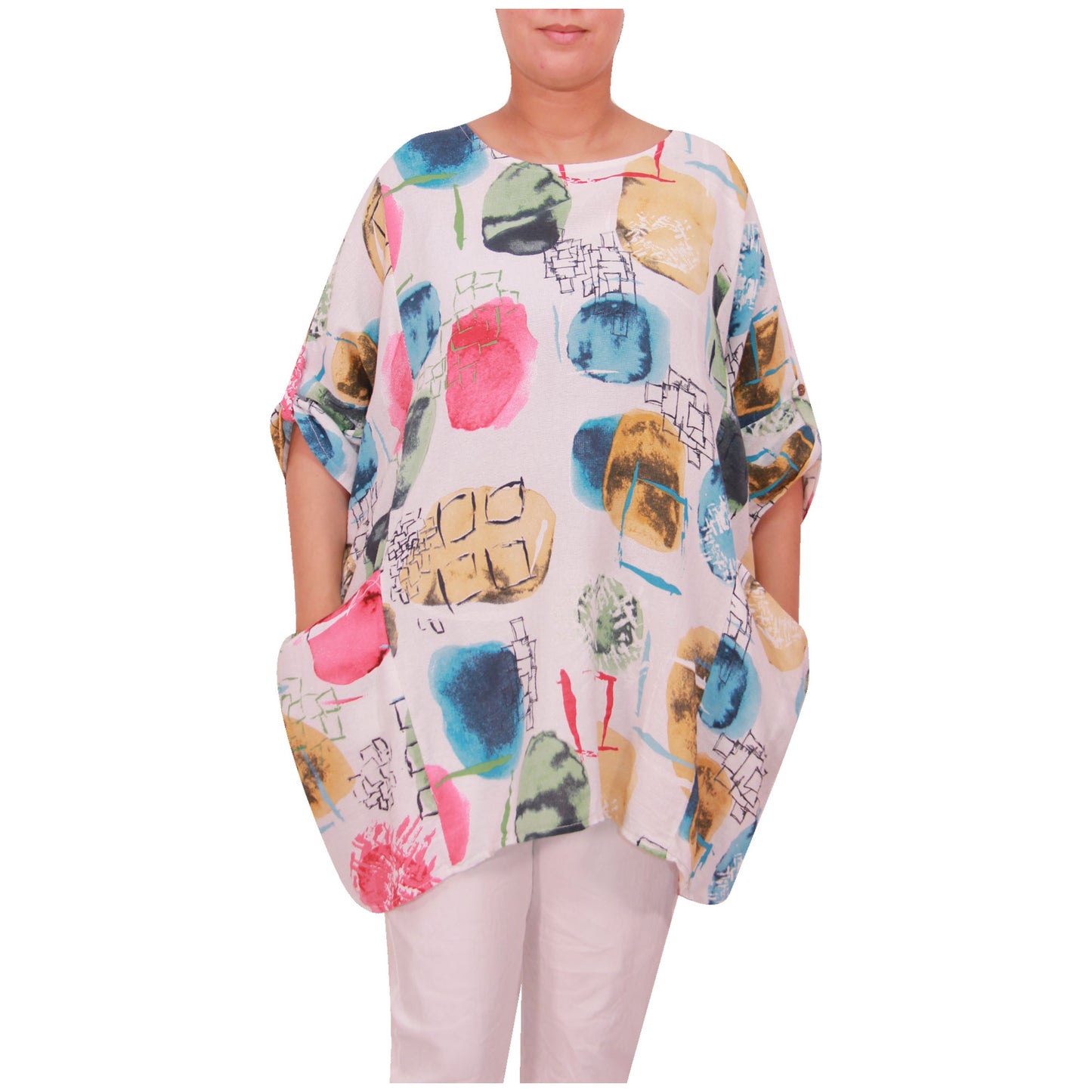 Italian Cotton Top, Apple Print, ladies tops,