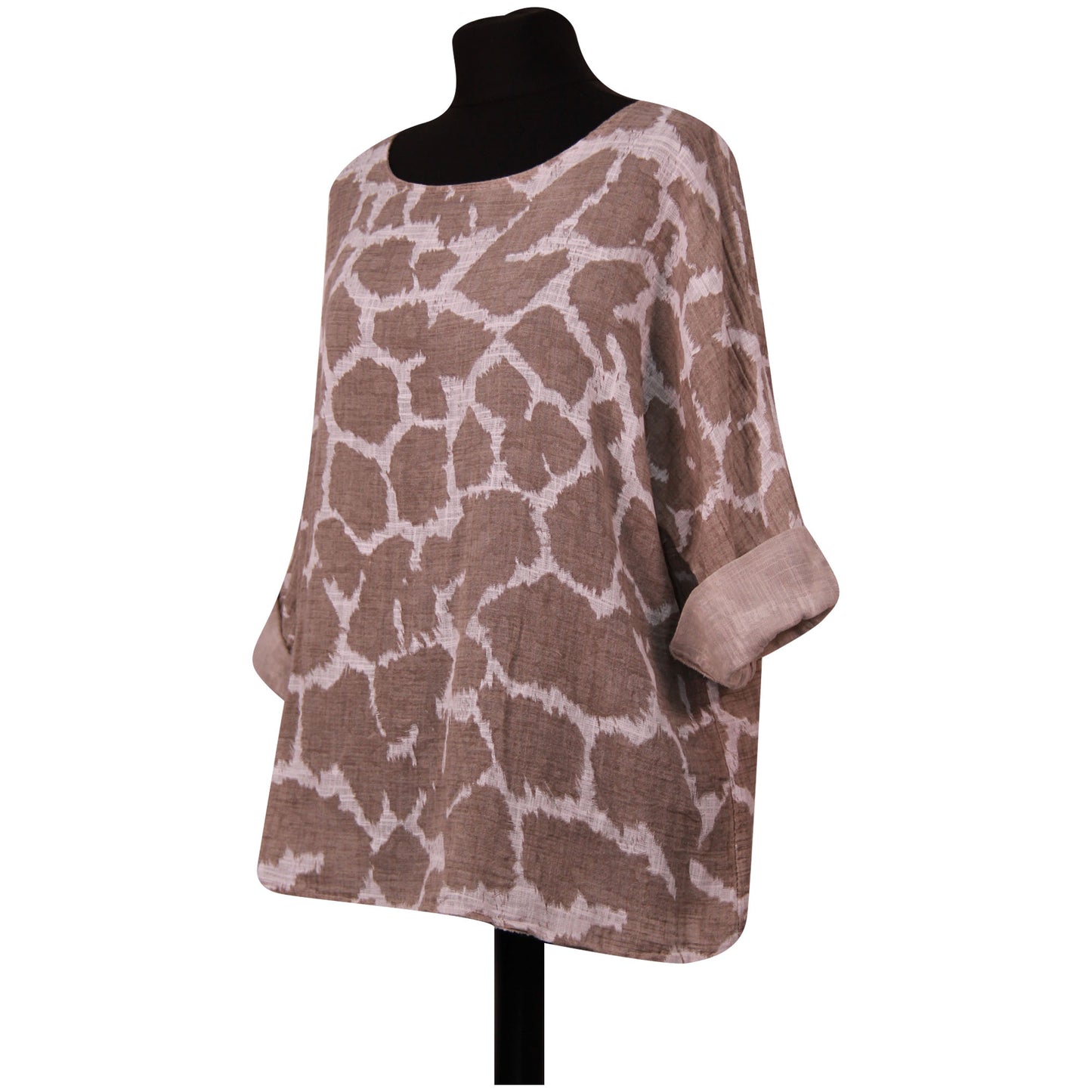 Giraffe Print Italian Crop Top