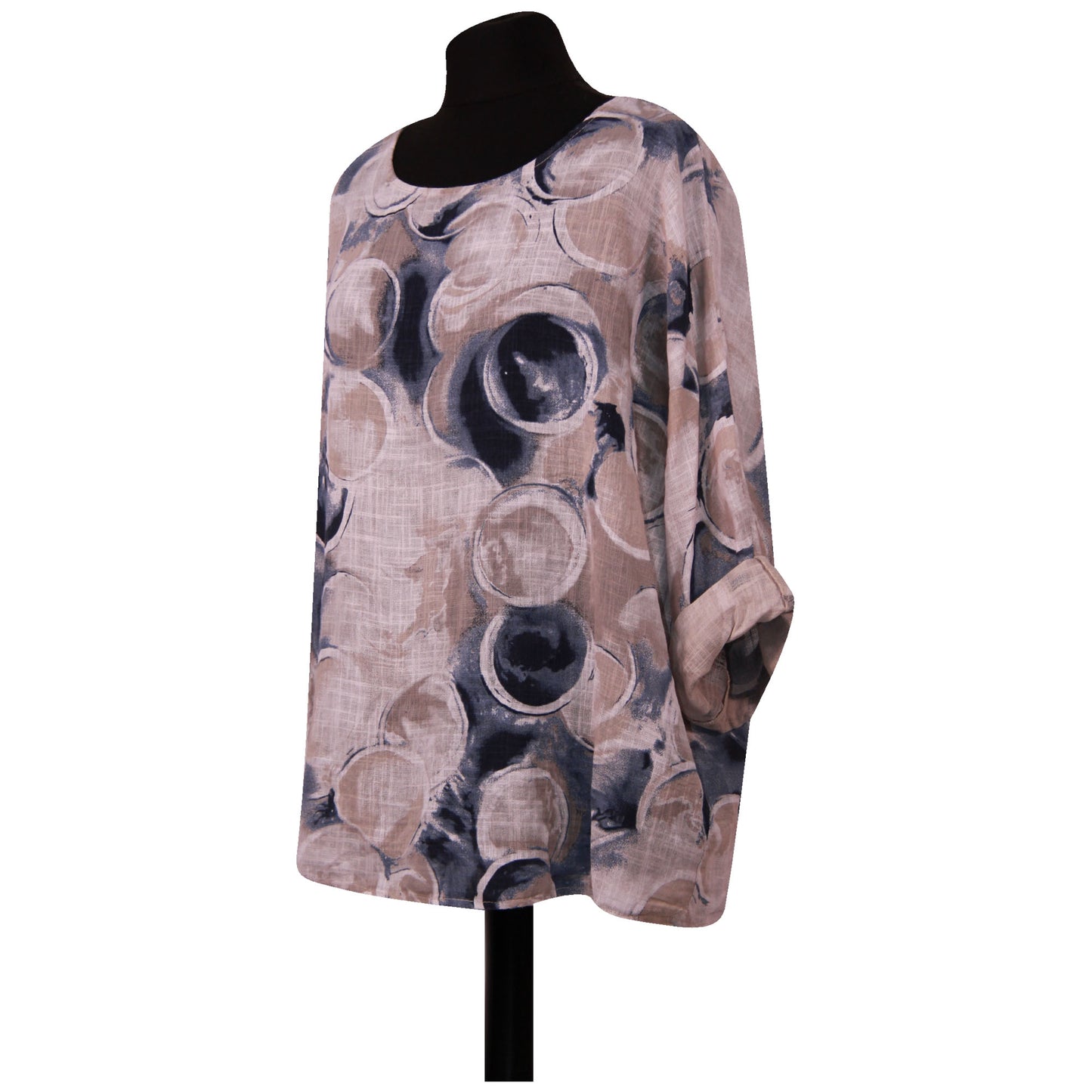 Circle Print Italian Crop Top