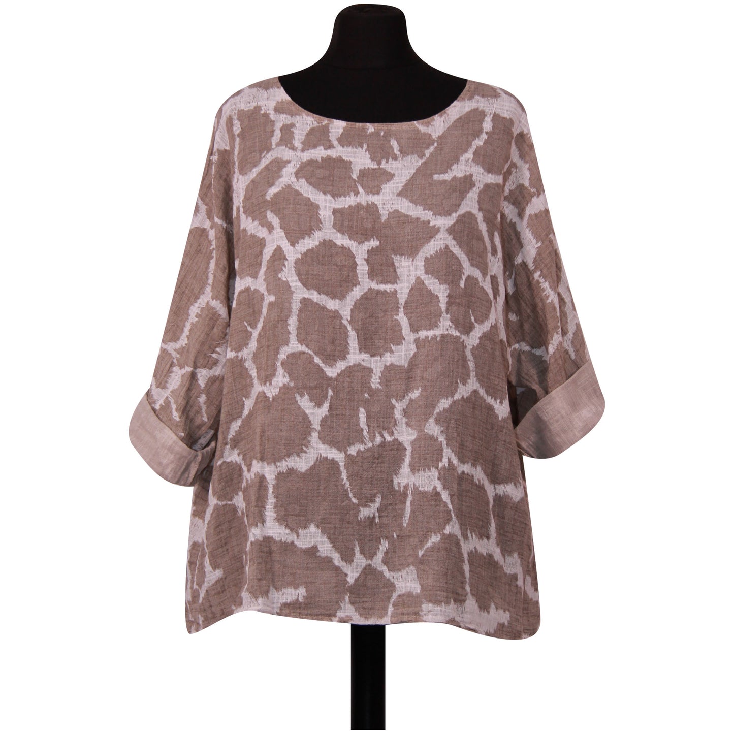 Giraffe Print Italian Crop Top