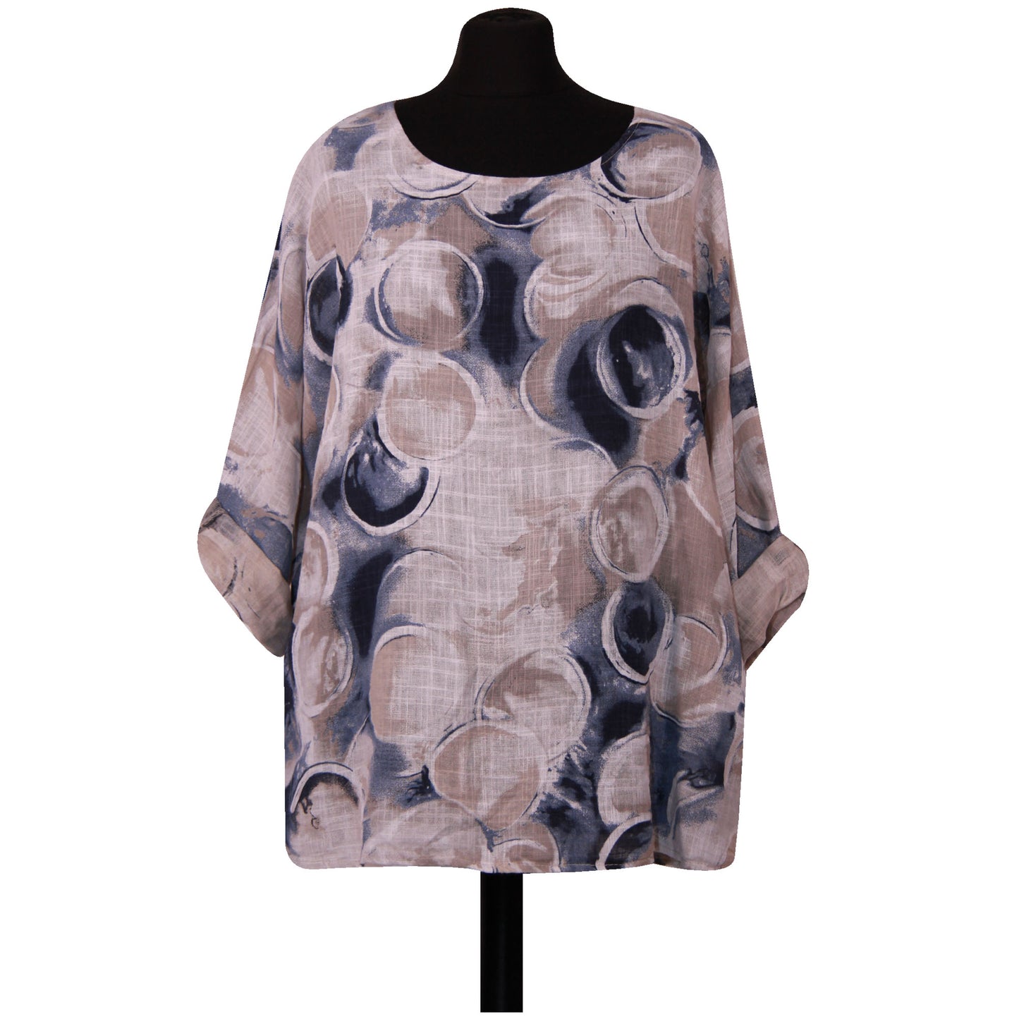 Circle Print Italian Crop Top