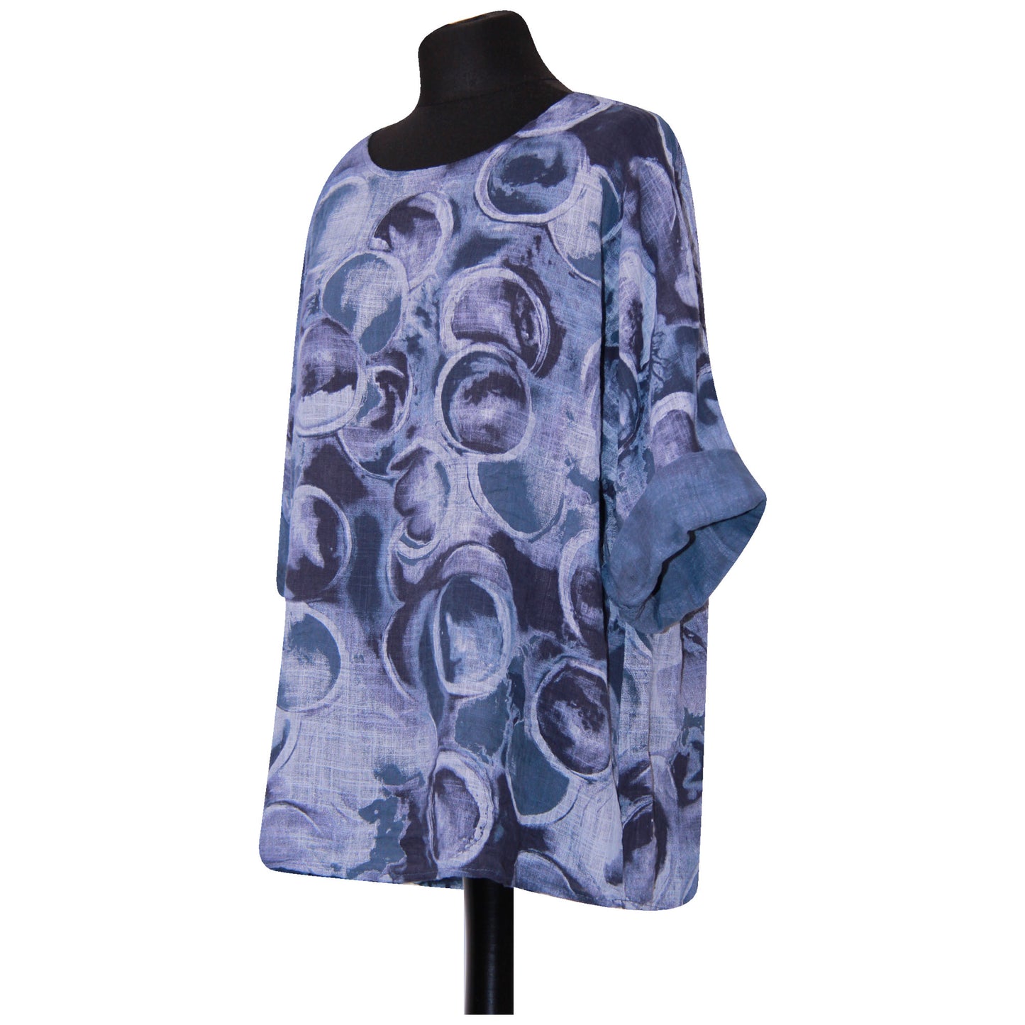 Circle Print Italian Crop Top