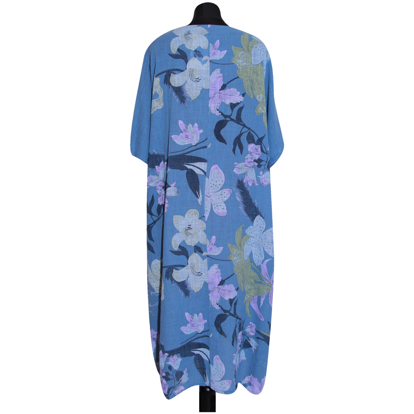 Italian Floral Printed Cotton Dress for Women