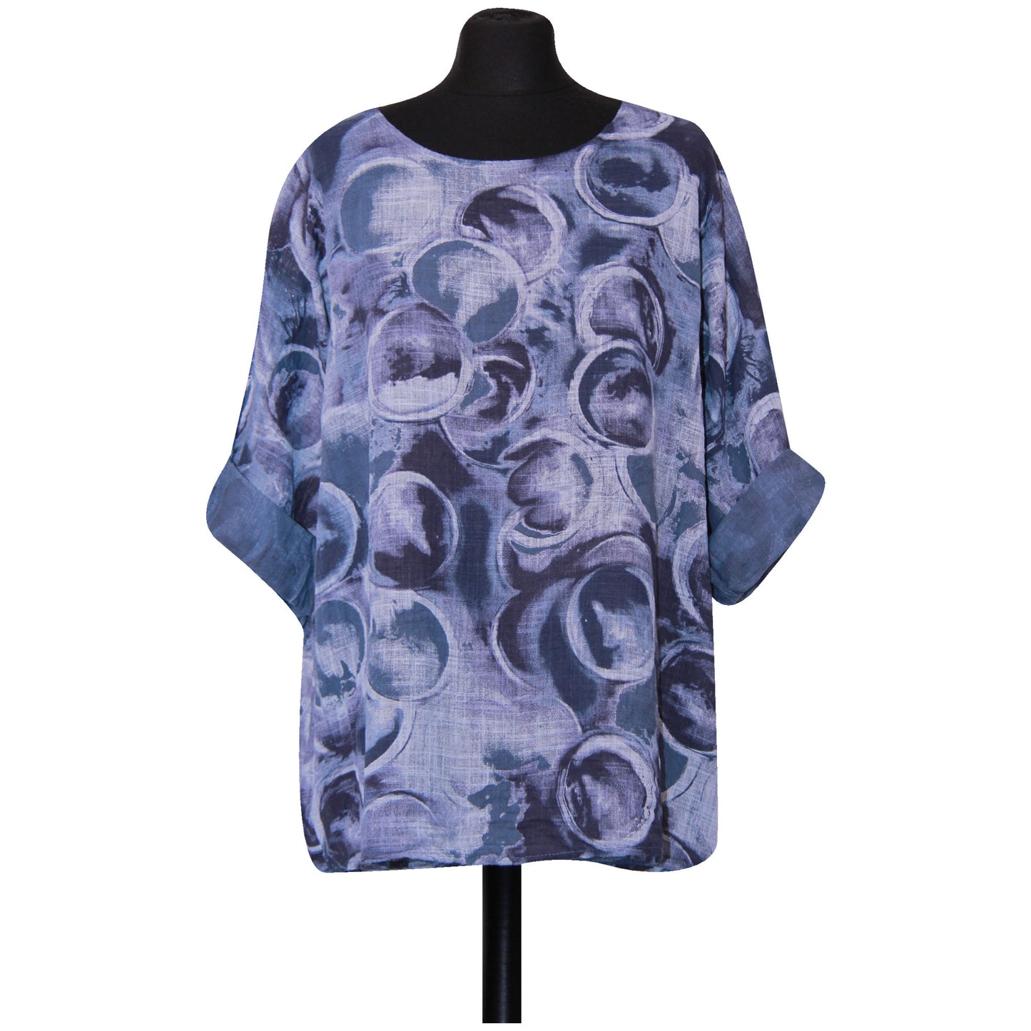 Circle Print Italian Crop Top