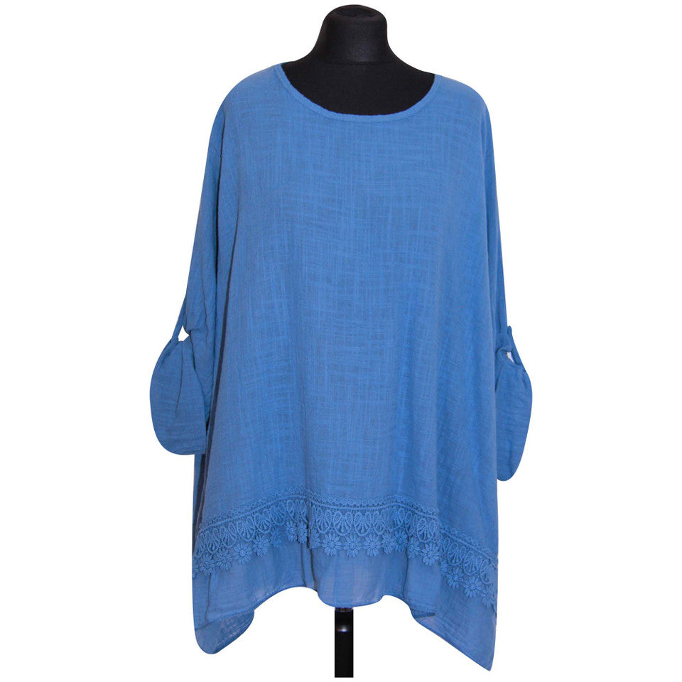 Italian Ladies Plain Lace Top