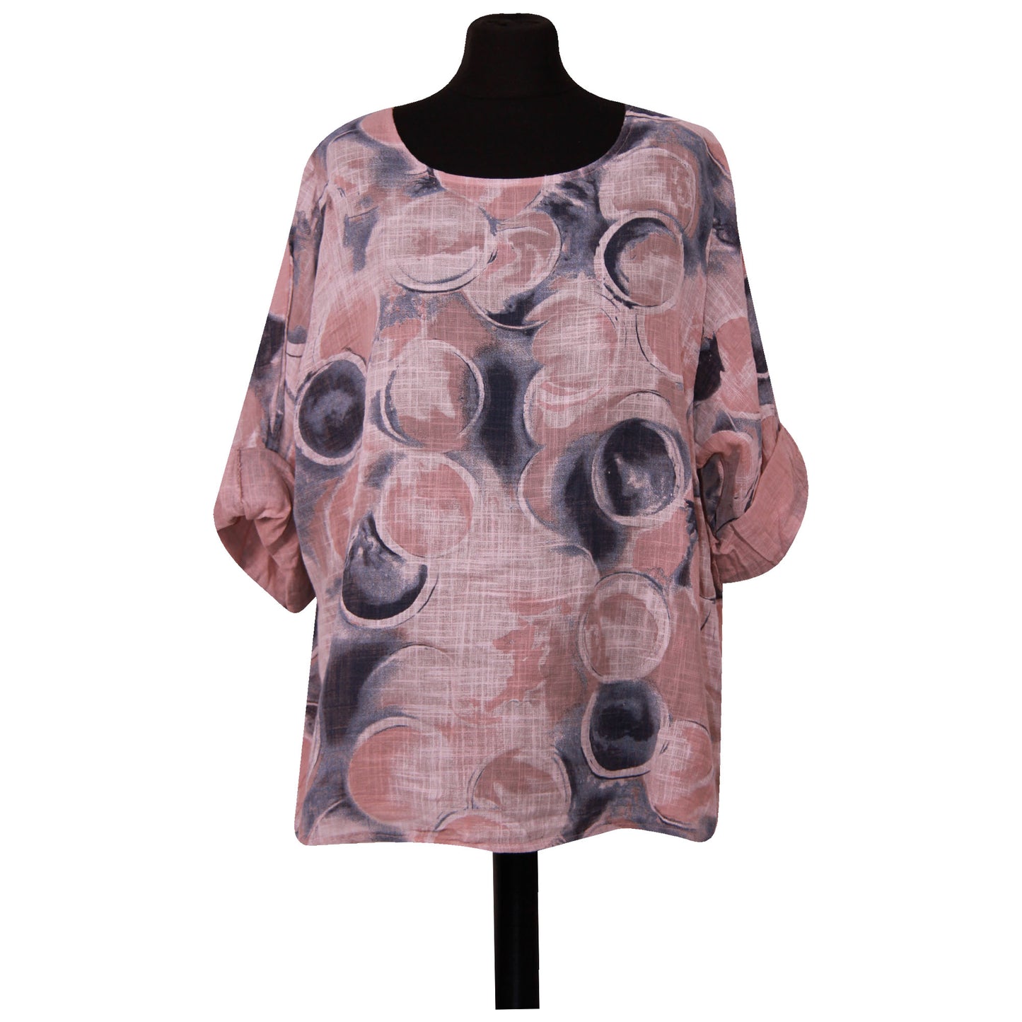 Circle Print Italian Crop Top