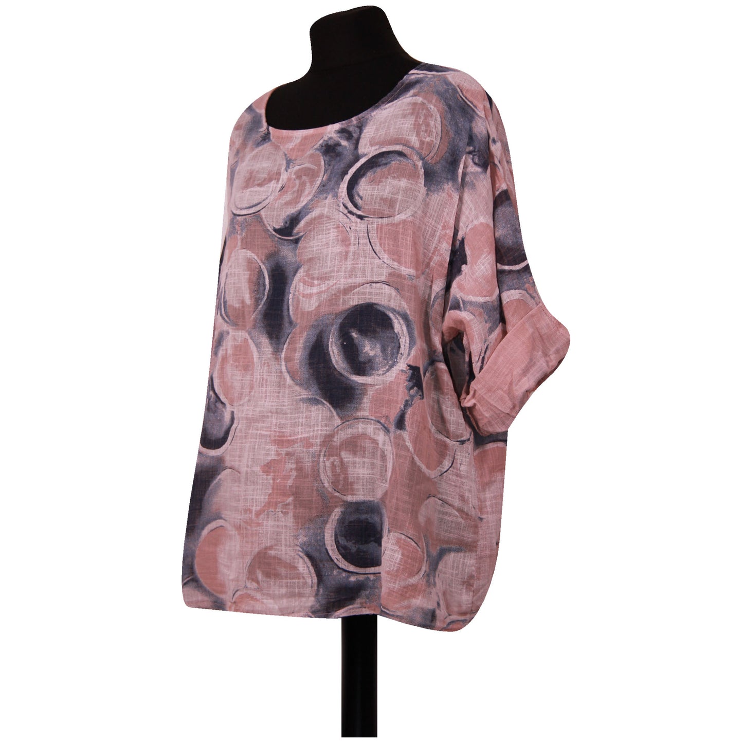 Circle Print Italian Crop Top