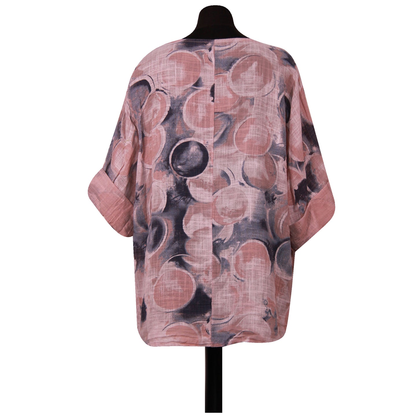 Circle Print Italian Crop Top