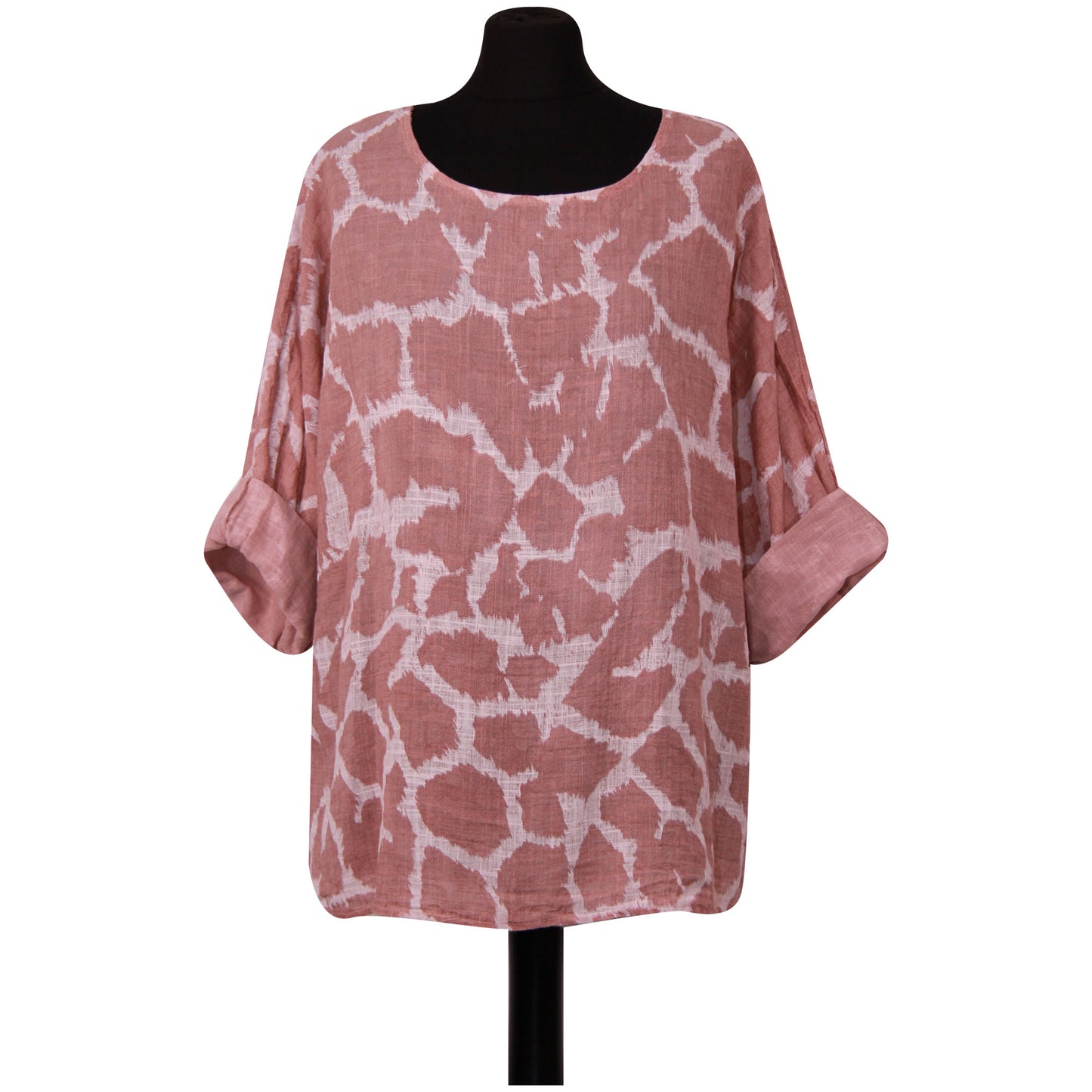 Giraffe Print Italian Crop Top