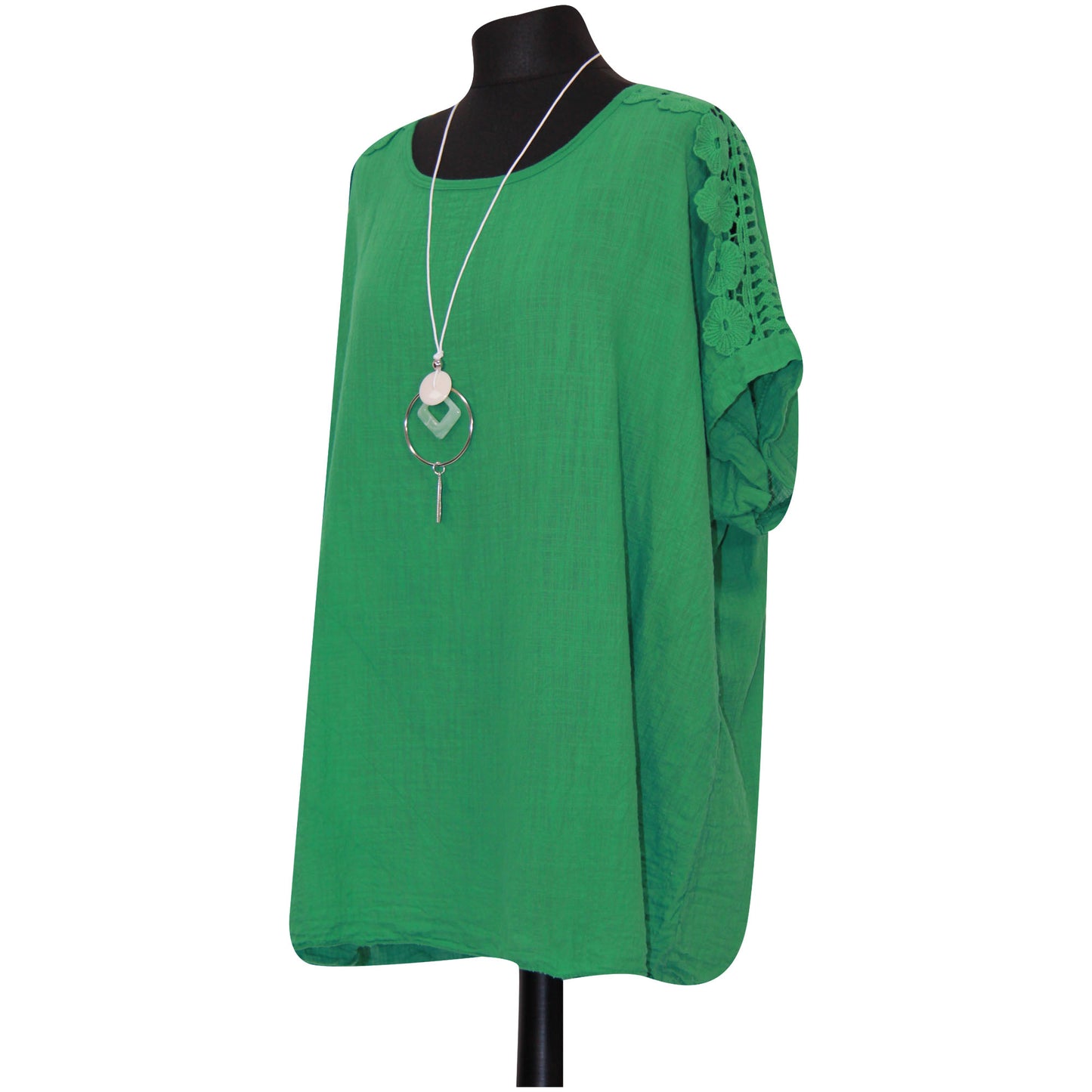 Femmes italiennes grande taille haut dames dentelle épaule plaine collier haut
