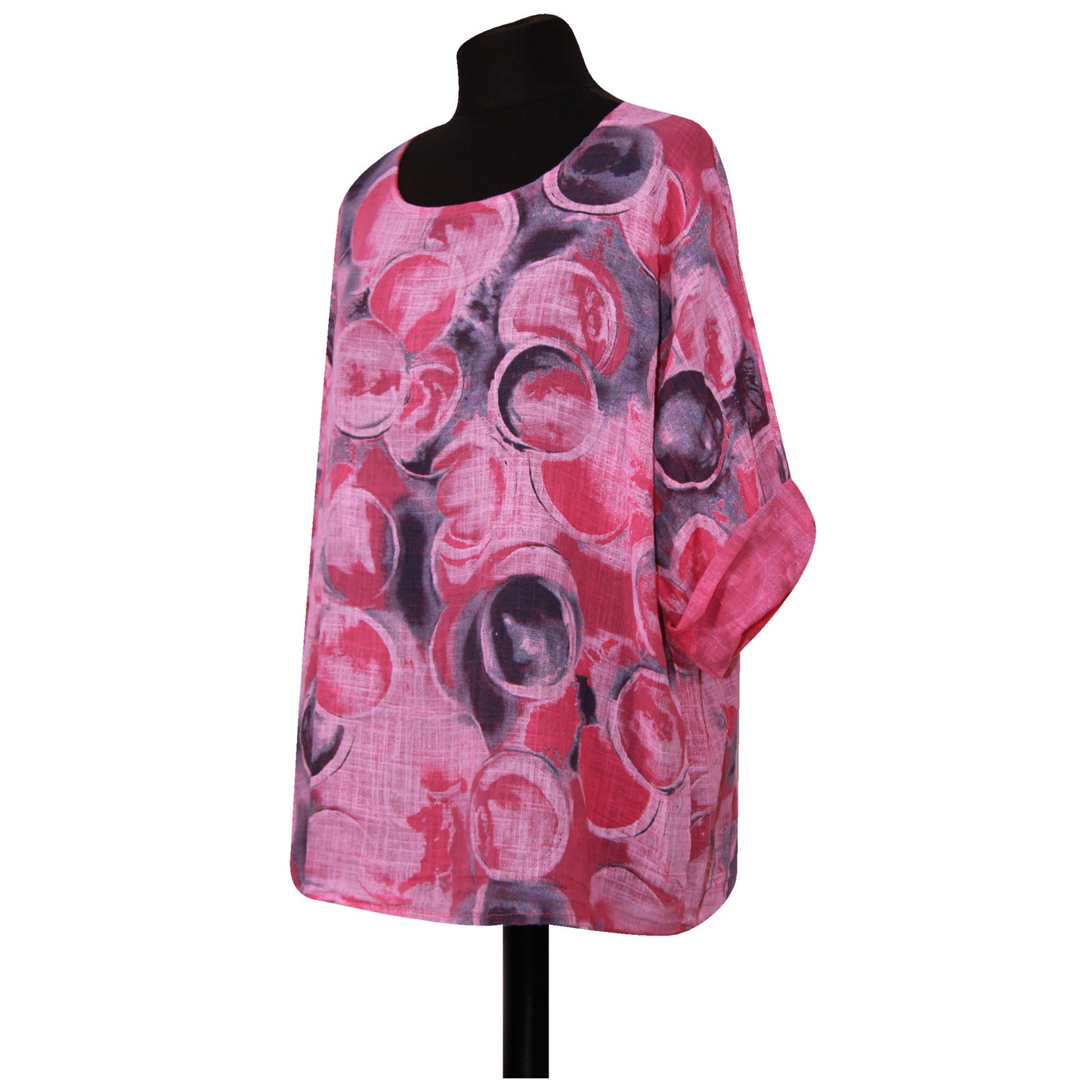Circle Print Italian Crop Top