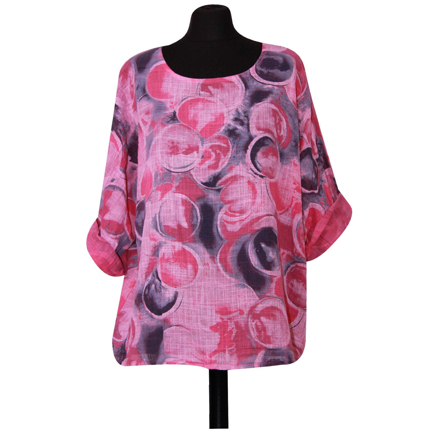 Circle Print Italian Crop Top