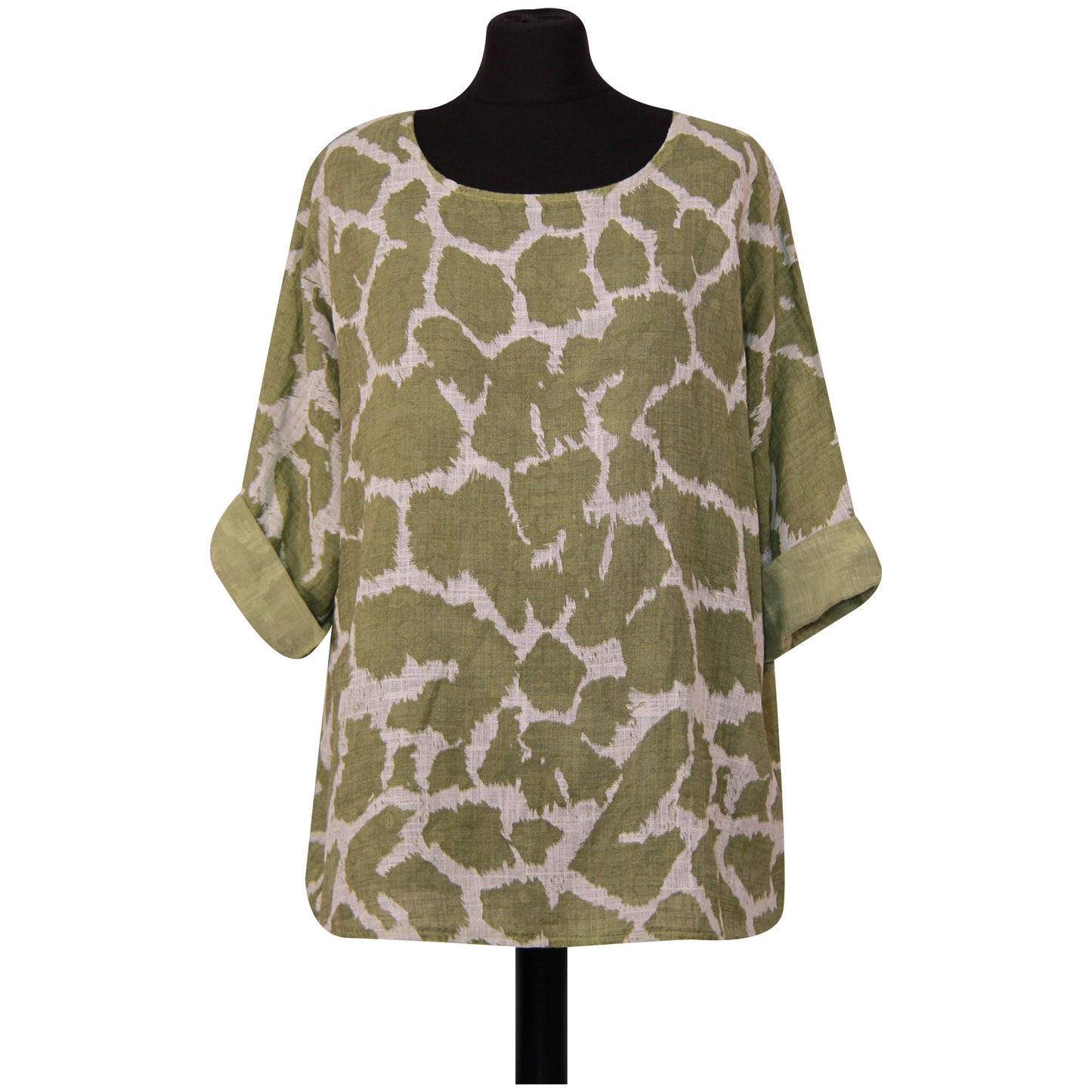 Giraffe Print Italian Crop Top