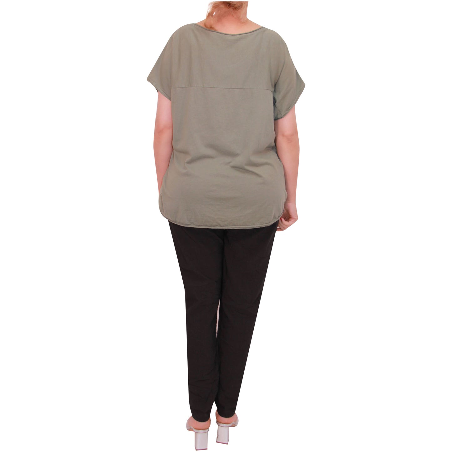 Haut à manches courtes pour femmes, t-shirt imprimé feuille italienne pour femmes, été