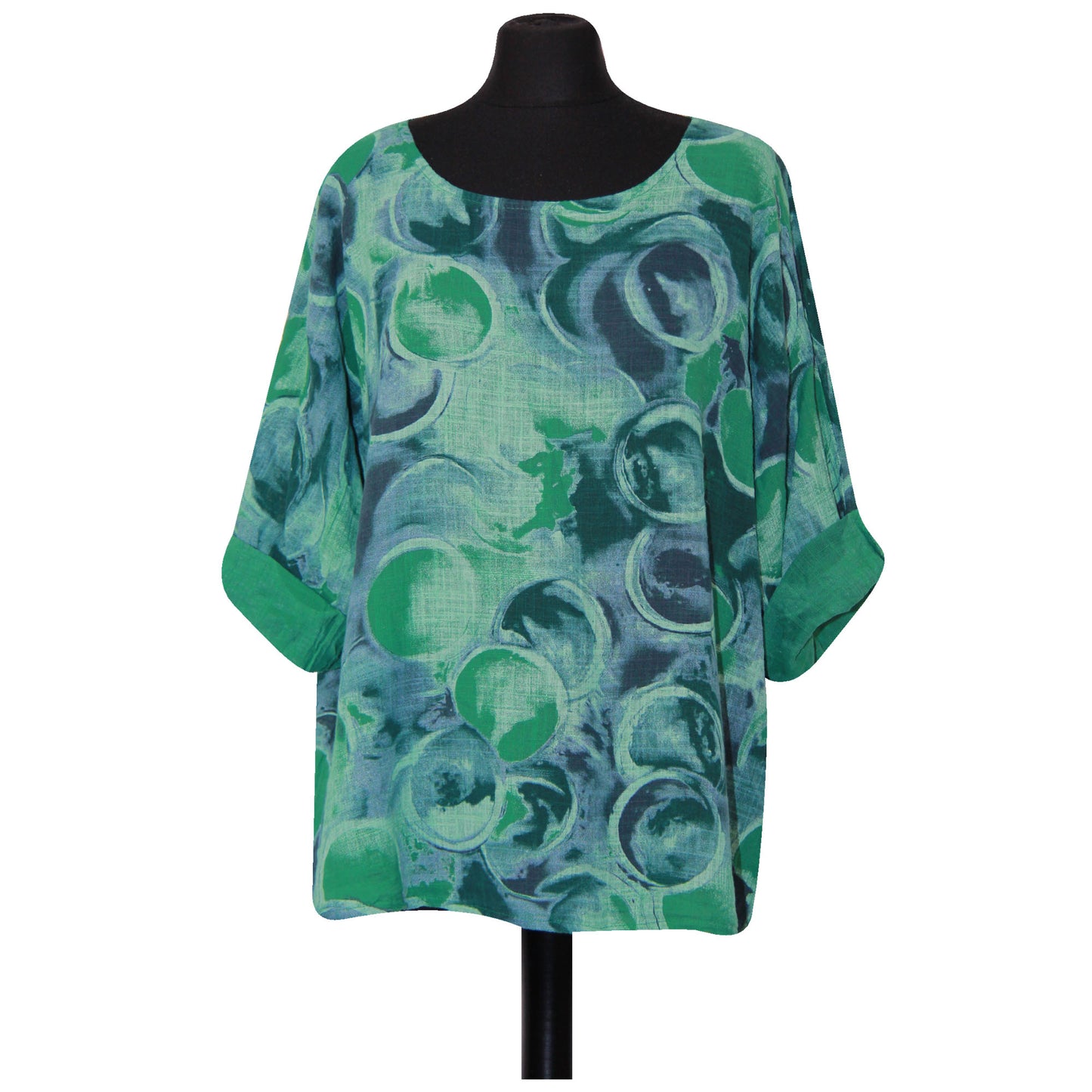 Circle Print Italian Crop Top