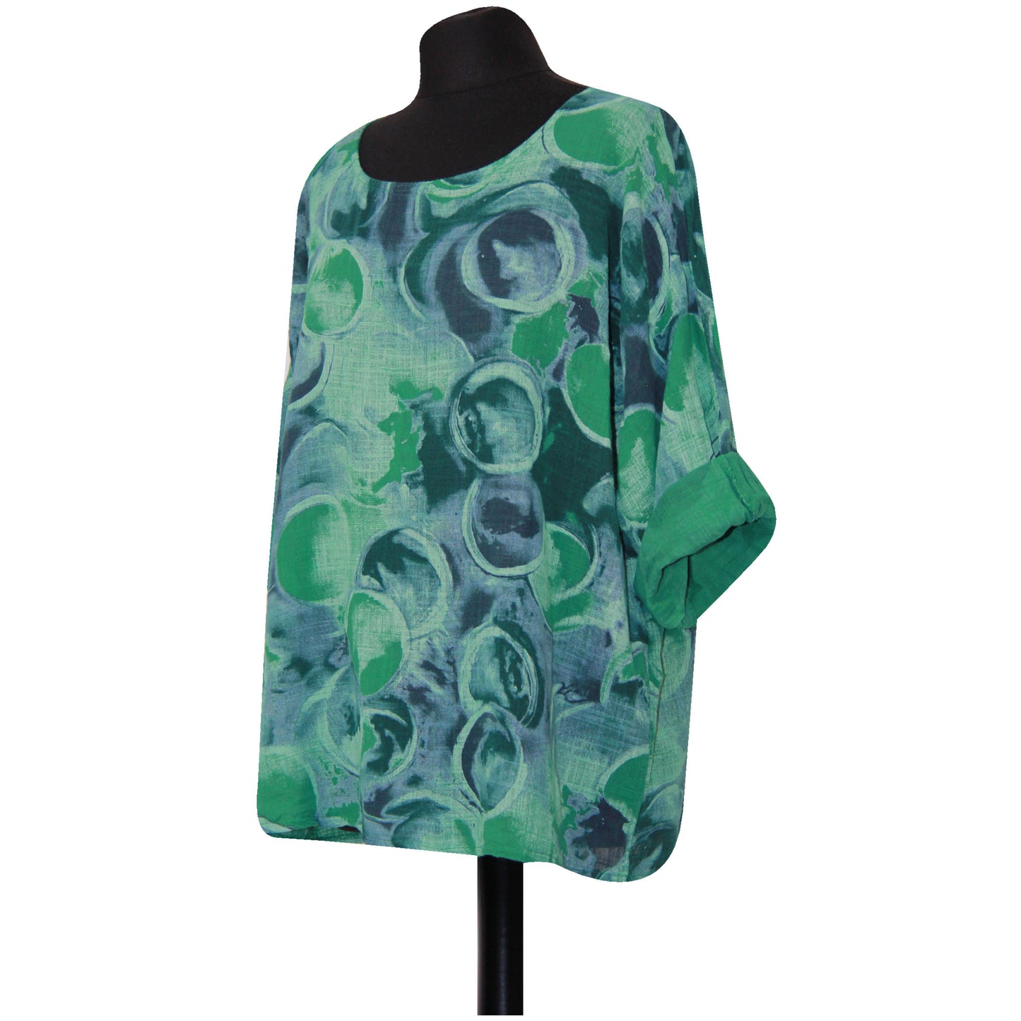 Circle Print Italian Crop Top