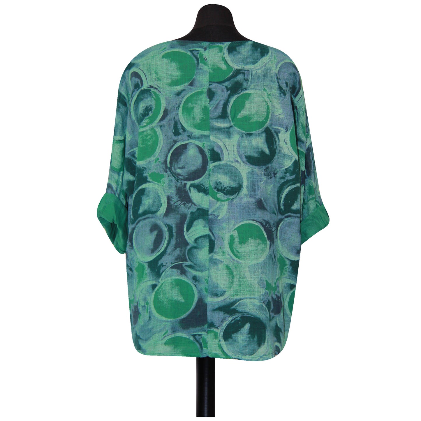 Circle Print Italian Crop Top