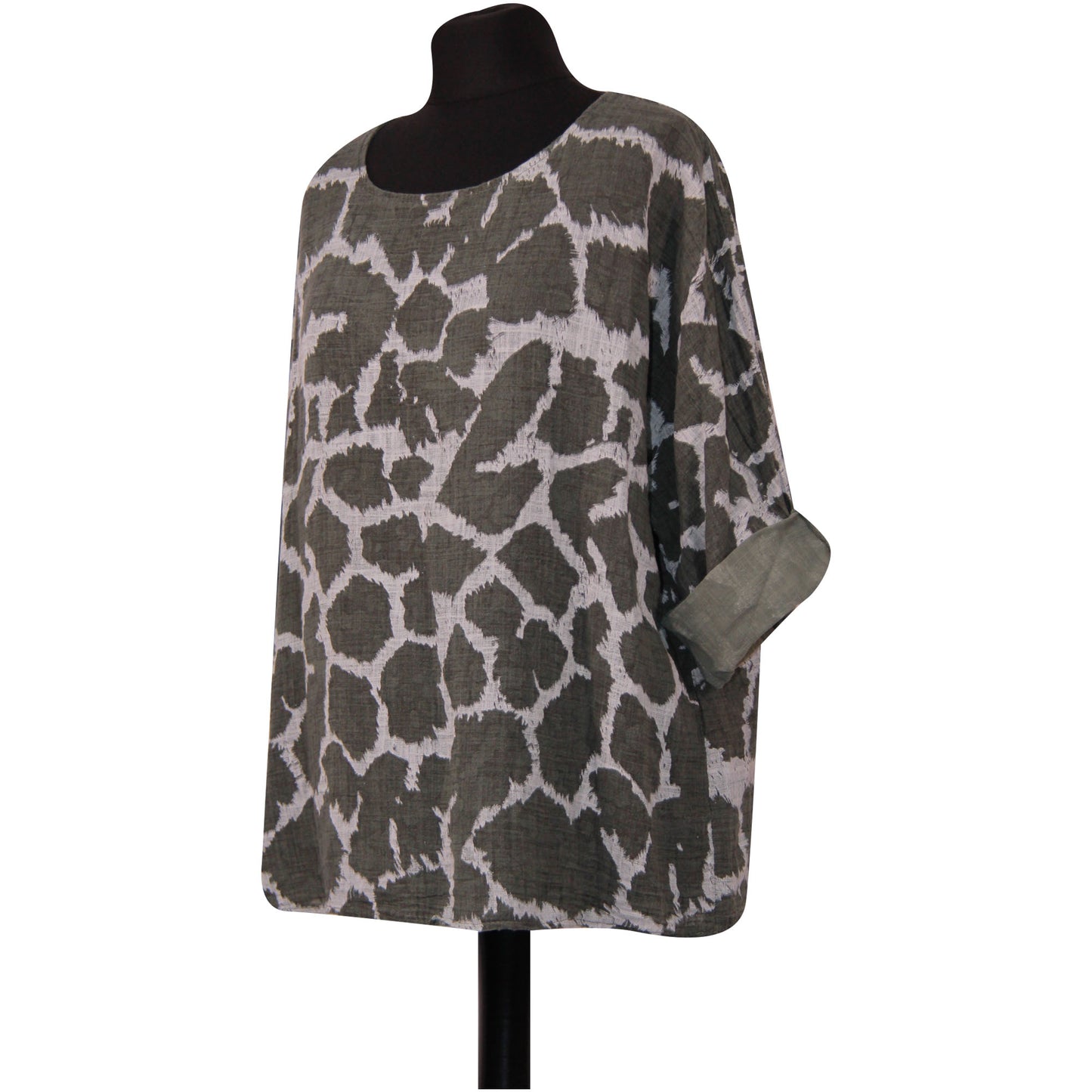 Giraffe Print Italian Crop Top